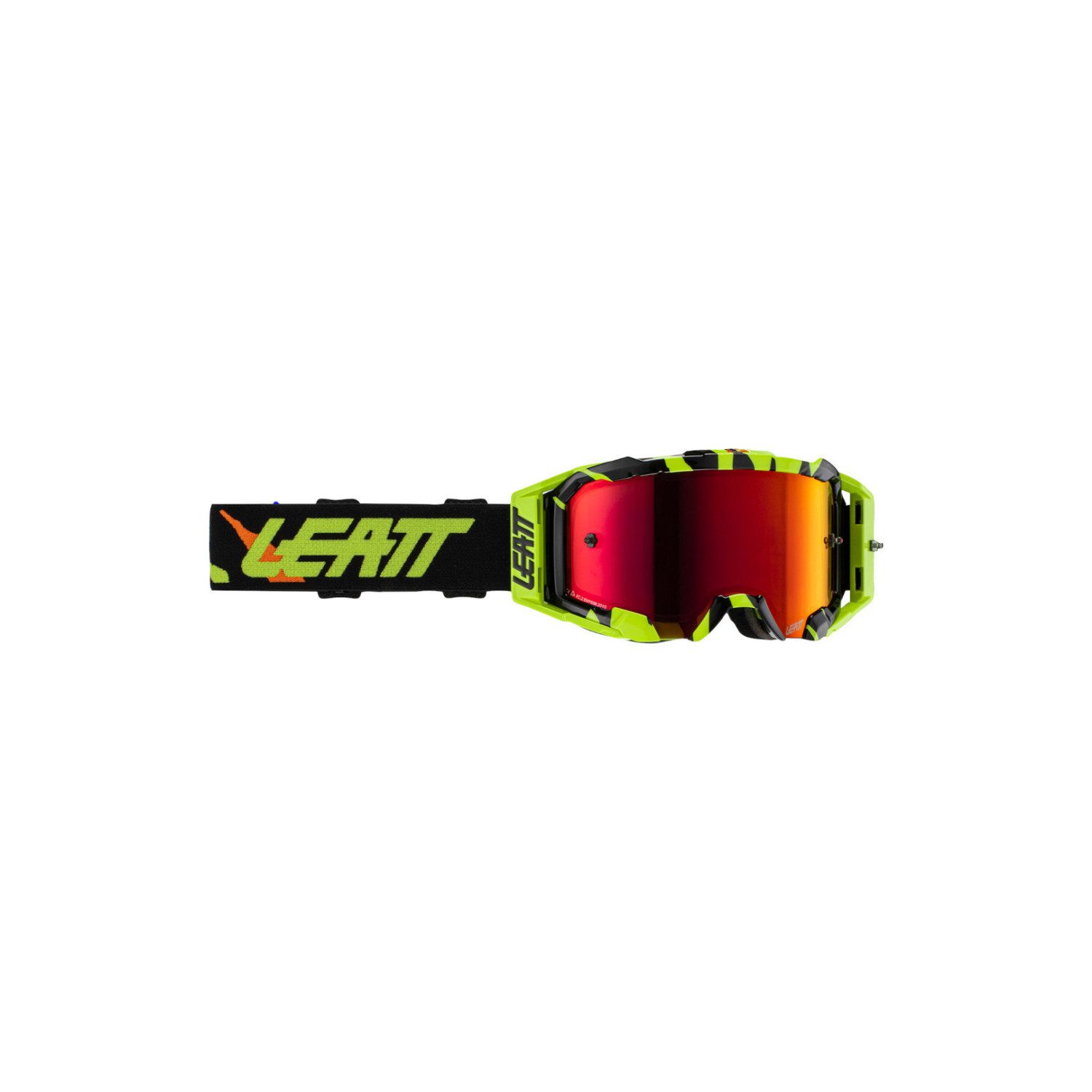 Leatt Motorradbrille Velocity 5.5 Iriz Tiger Motocross Brille, Double Lens,Anti-Beschlag-Beschichtung,Mit Band,Verspiegelt