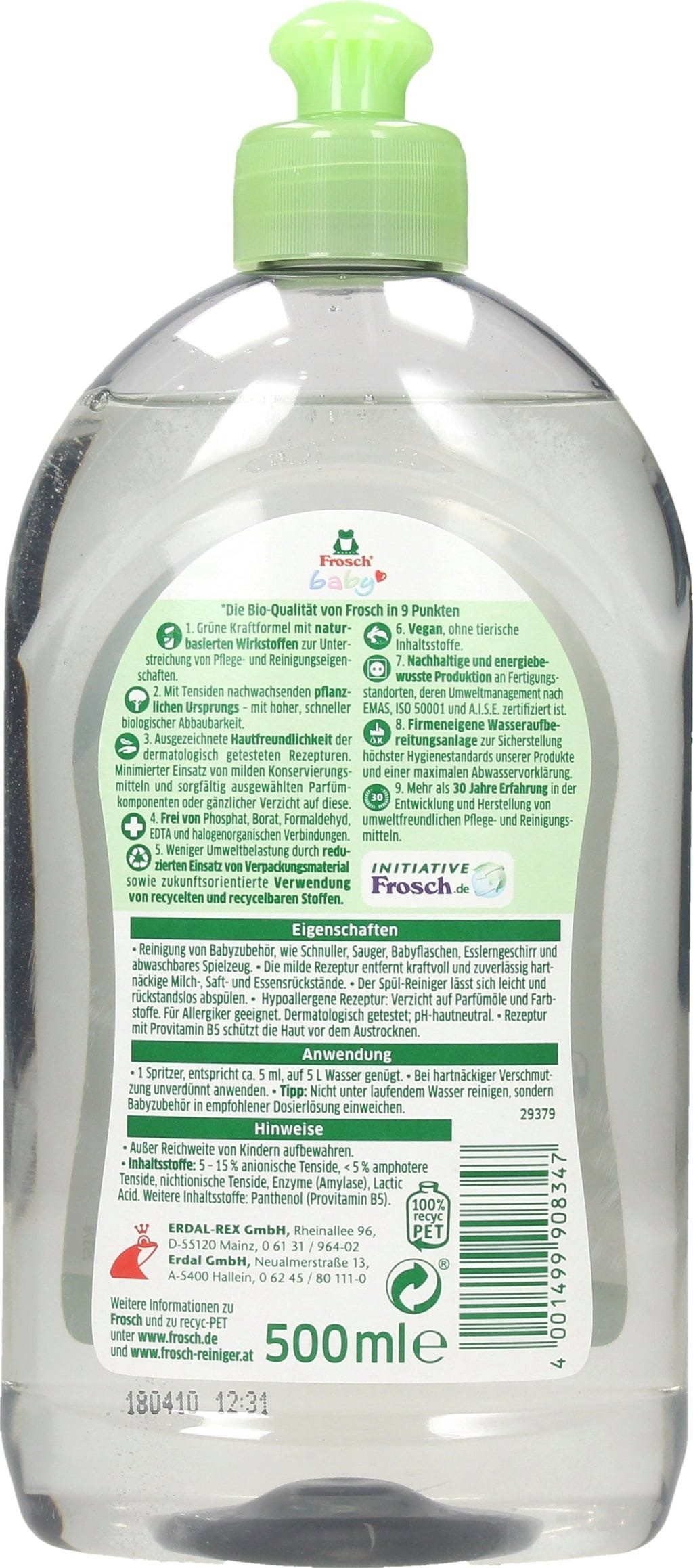 FROSCH Frosch® Baby Spülmittel Geschirrspülmittel