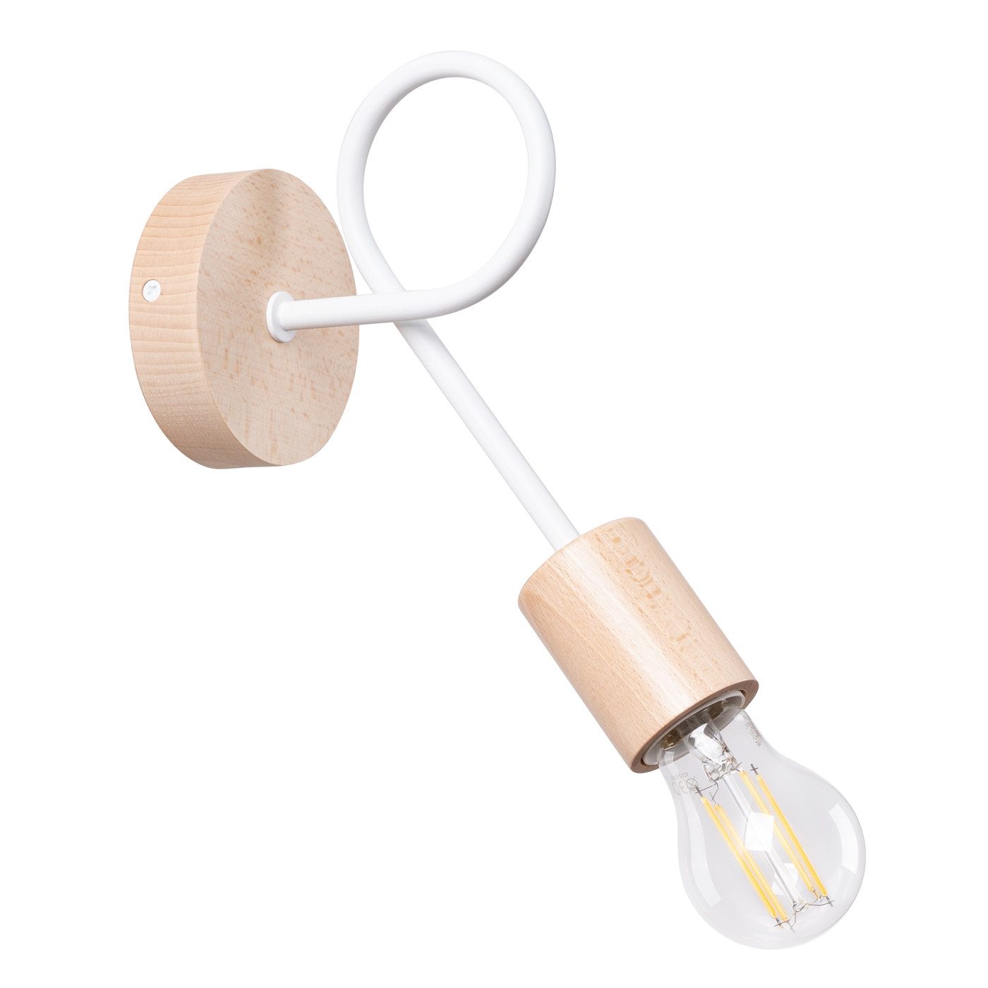 SOLLUX lighting Wandleuchte Wandlampe Ember Weiß, Nicht enthalten