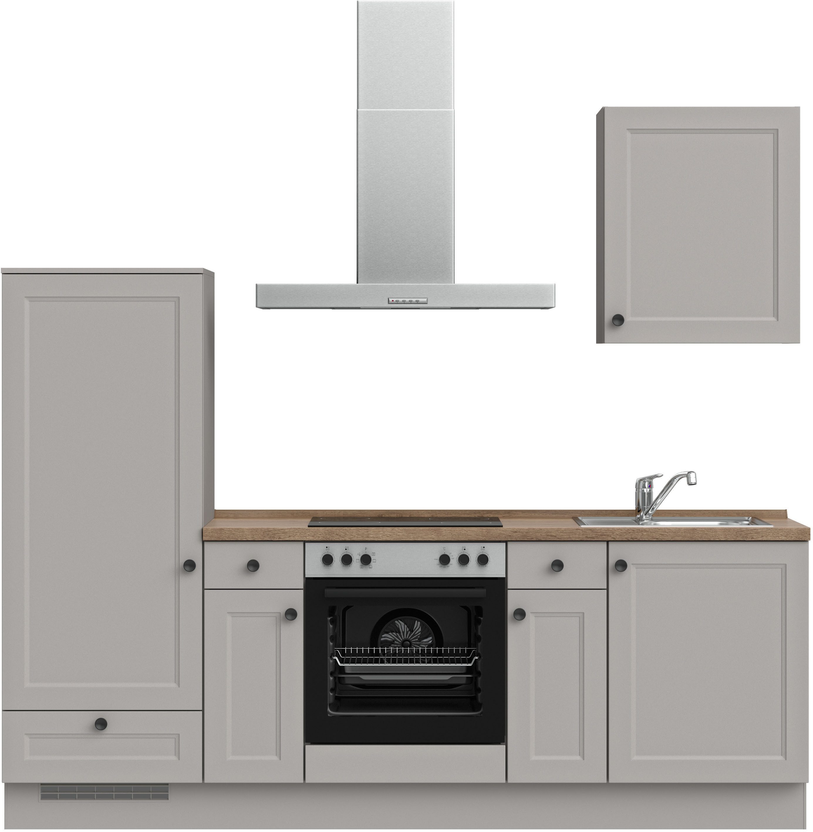 nobilia® Küchenzeile "Cascada I", vormontiert, Ausrichtung wählbar, Breite 240 cm, wahlw. mit E-Geräten