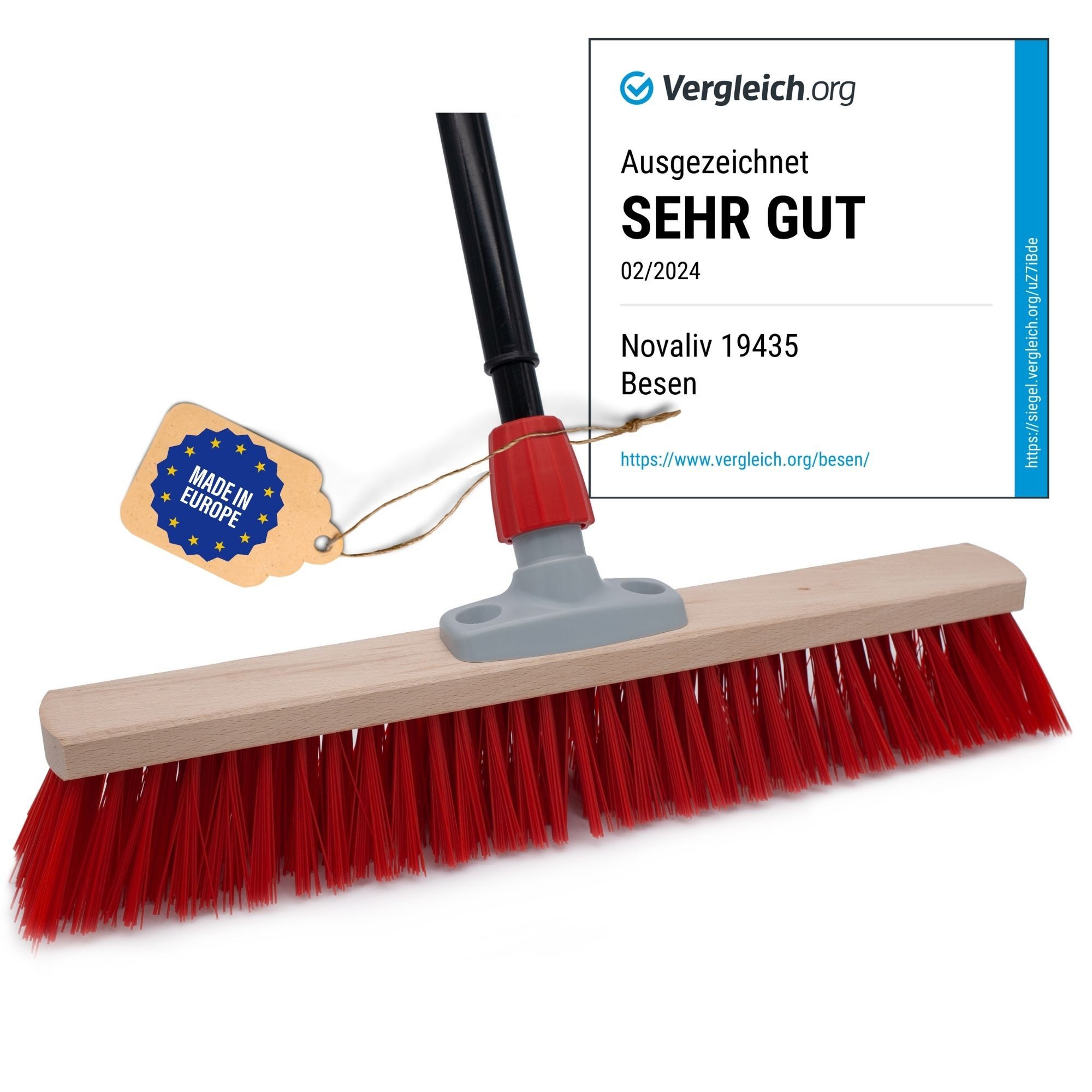 Novaliv Straßenbesen -, kehren außen, (Spar-Set, 1-tlg., Веники), für groben und nassen Schmutz