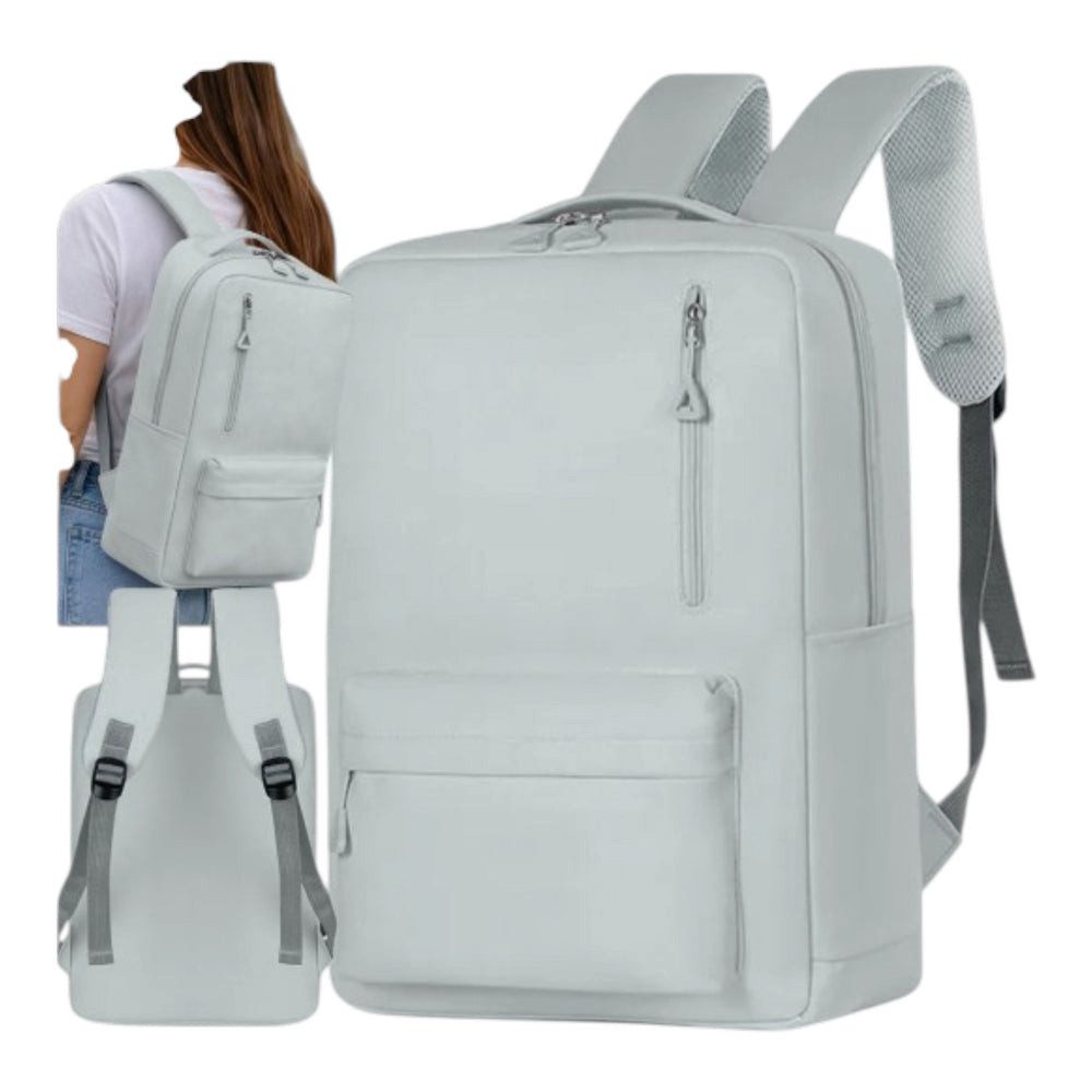 Da Meso Sportrucksack Damen Sportrucksack Grau 18–20L Laptoprucksack für Schule, Uni, Arbei