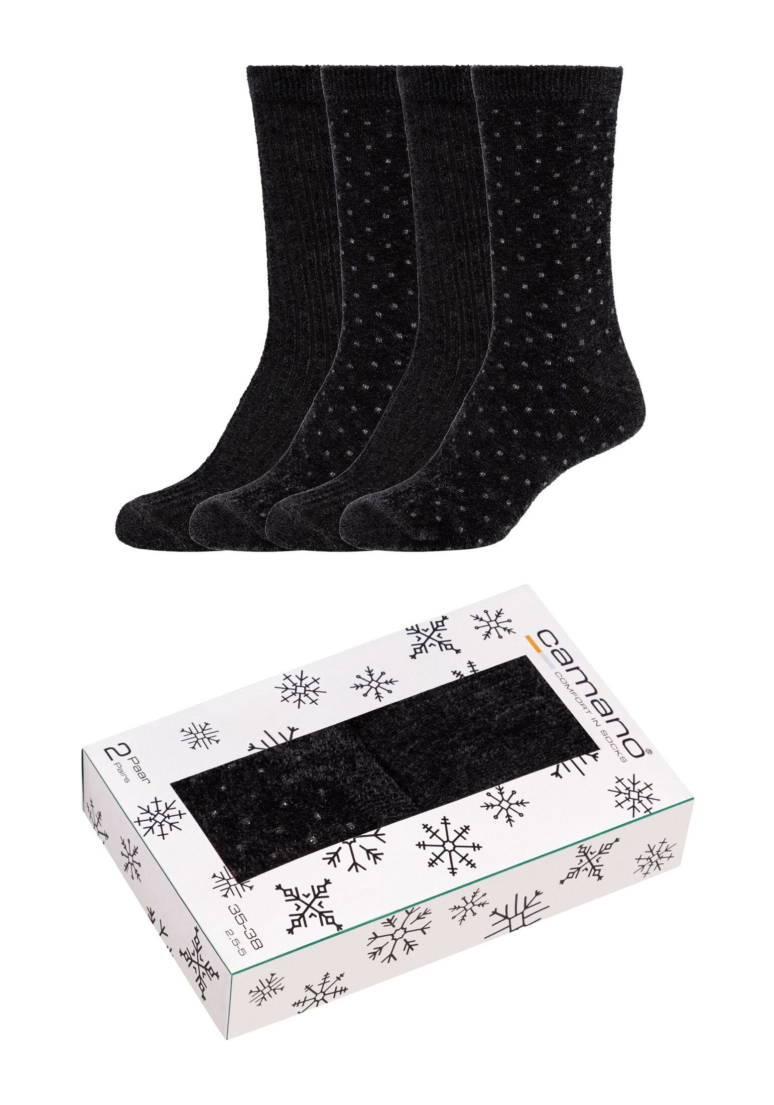 Camano Socken Socken 4er Pack black