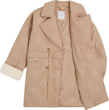 Tommy Hilfiger Steppmantel QUILTED SHORT TRENCH mit Bindegürtel und Tommy Hilfiger Markenlabel