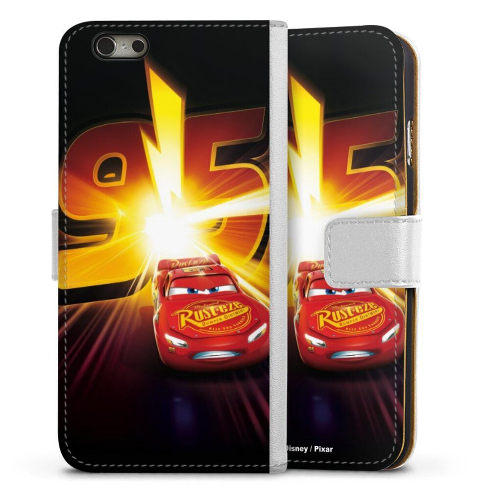 DeinDesign Handyhülle Offizielles Lizenzprodukt Cars Lightning Mcqueen 95 Cars3 Lightning 95, Apple iPhone 6s Hülle Handy Flip Case Wallet Cover Handytasche Leder