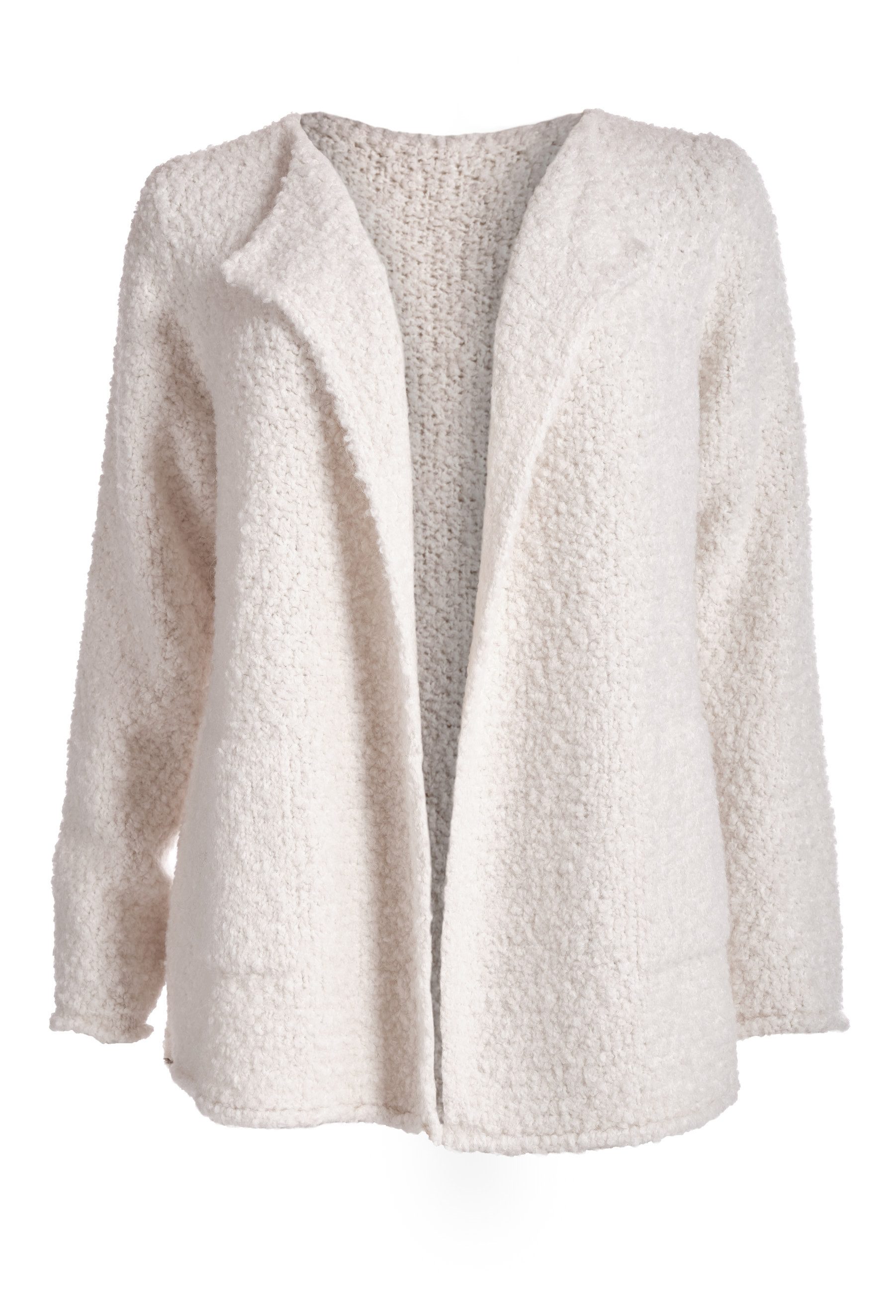 PEKIVESSA Cardigan Soft Bouclé Strickjacke mit günstig online kaufen