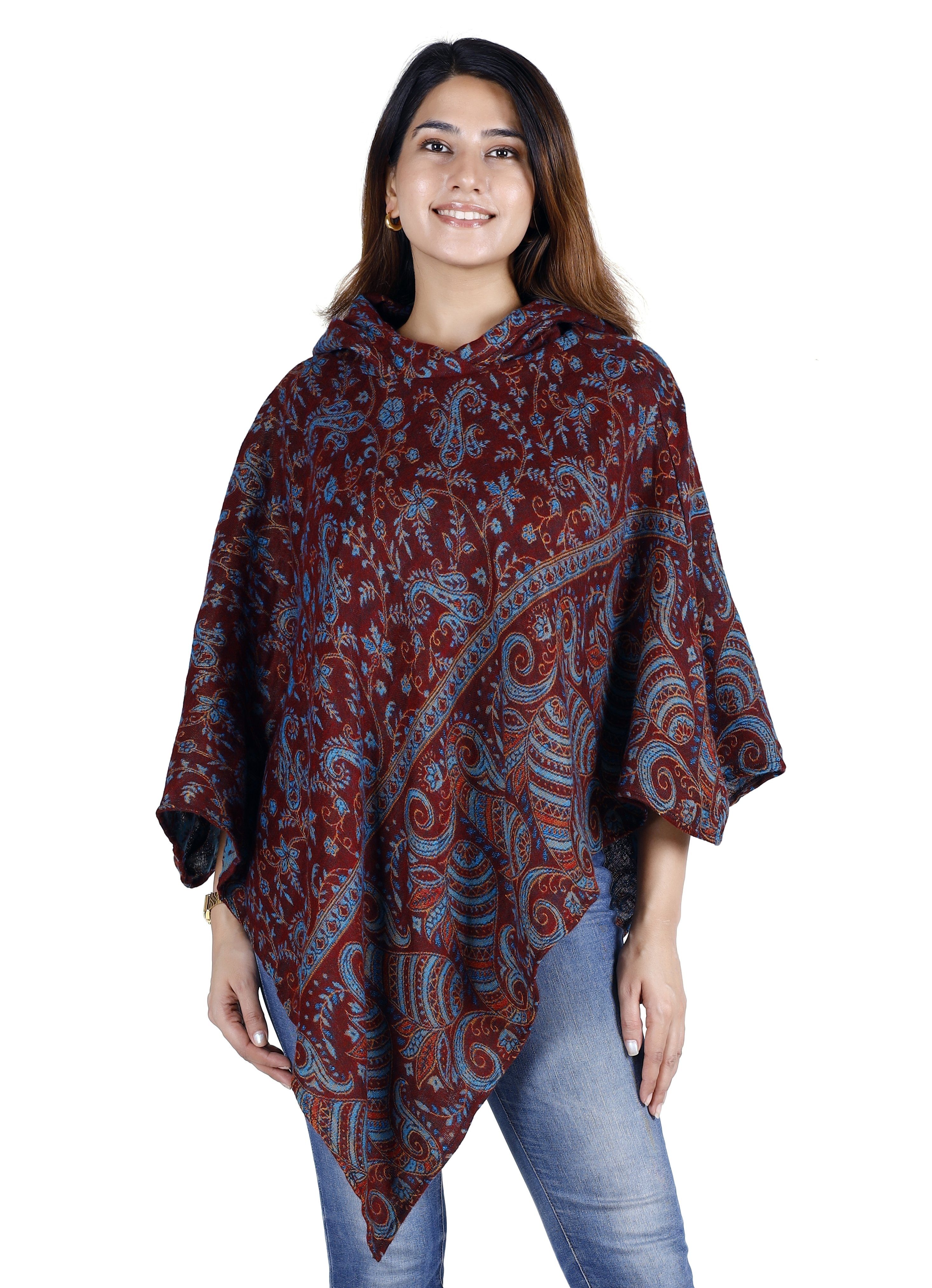 Guru-Shop Langjacke Poncho mit Kapuze, Goa günstig online kaufen