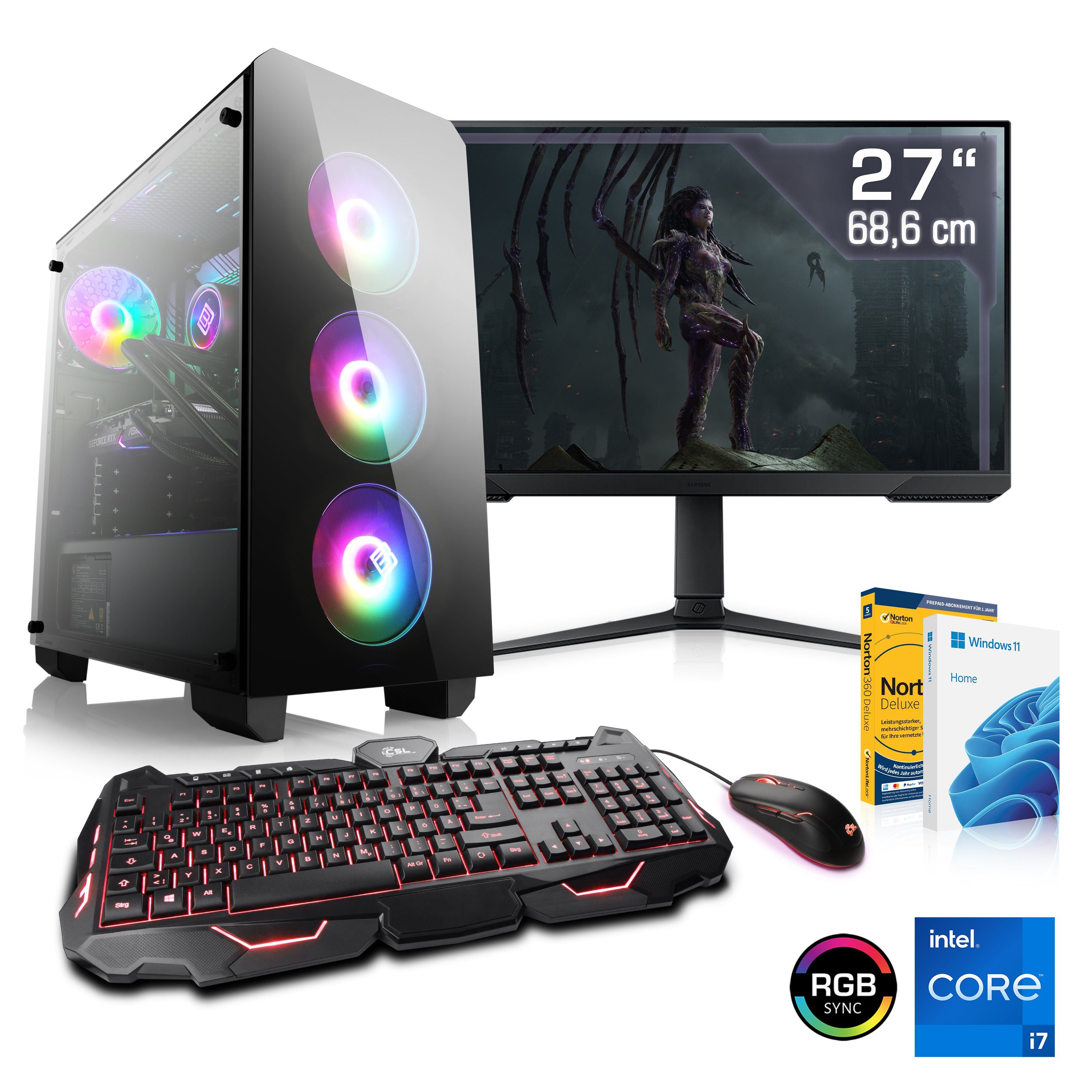 CSL RGB Gaming Edition L7511 Gaming-PC-Komplettsystem (27\