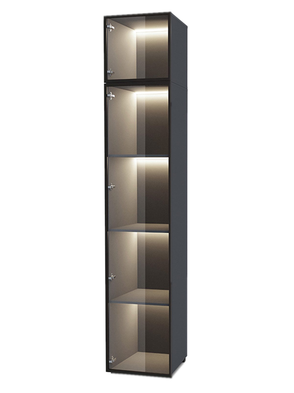 Compleo Kleiderschrank 50 cm, Hochschrank für Ankleidezimmer, Vitrinenschrank STELLO
