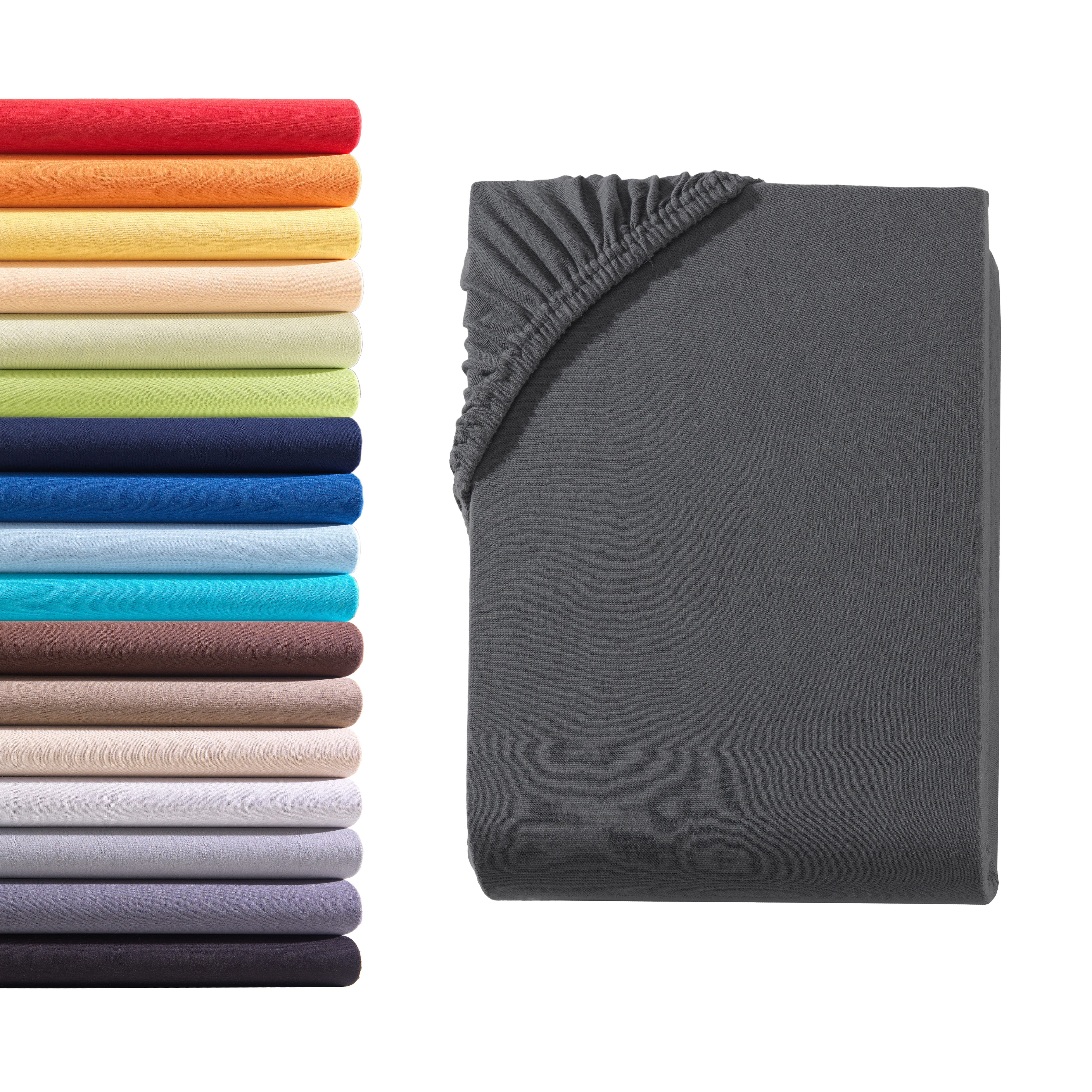 Hometex Premium Textiles Spannbettlaken Jersey Spannbettlaken 100% Baumwoll günstig online kaufen