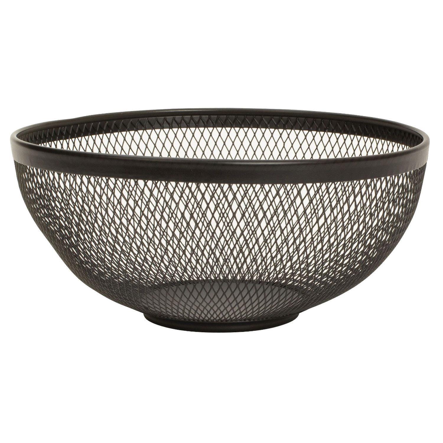 Macosa Home Schale Dekoschale Metall Schwarz od. Weiß modern 26 cm, Metall, (Metallschale rund Aufbewahrungsschale, 1-tlg), Obstschale Drahtschale Wohnaccessoire