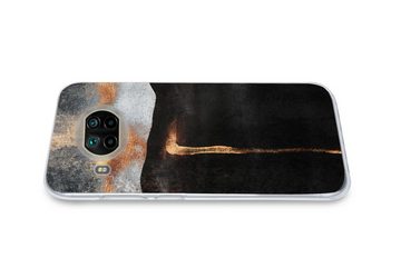 MuchoWow Handyhülle Abstrakt - Gold - Chic - Schwarz - Grau, Phone Case, Handyhülle Xiaomi Mi 10T Lite, Silikon, Schutzhülle