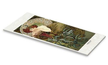 Posterlounge Acrylglasbild Alfons Mucha, The Precious Stones - Emerald (Die Edelsteine - Smaragd), Wohnzimmer Malerei
