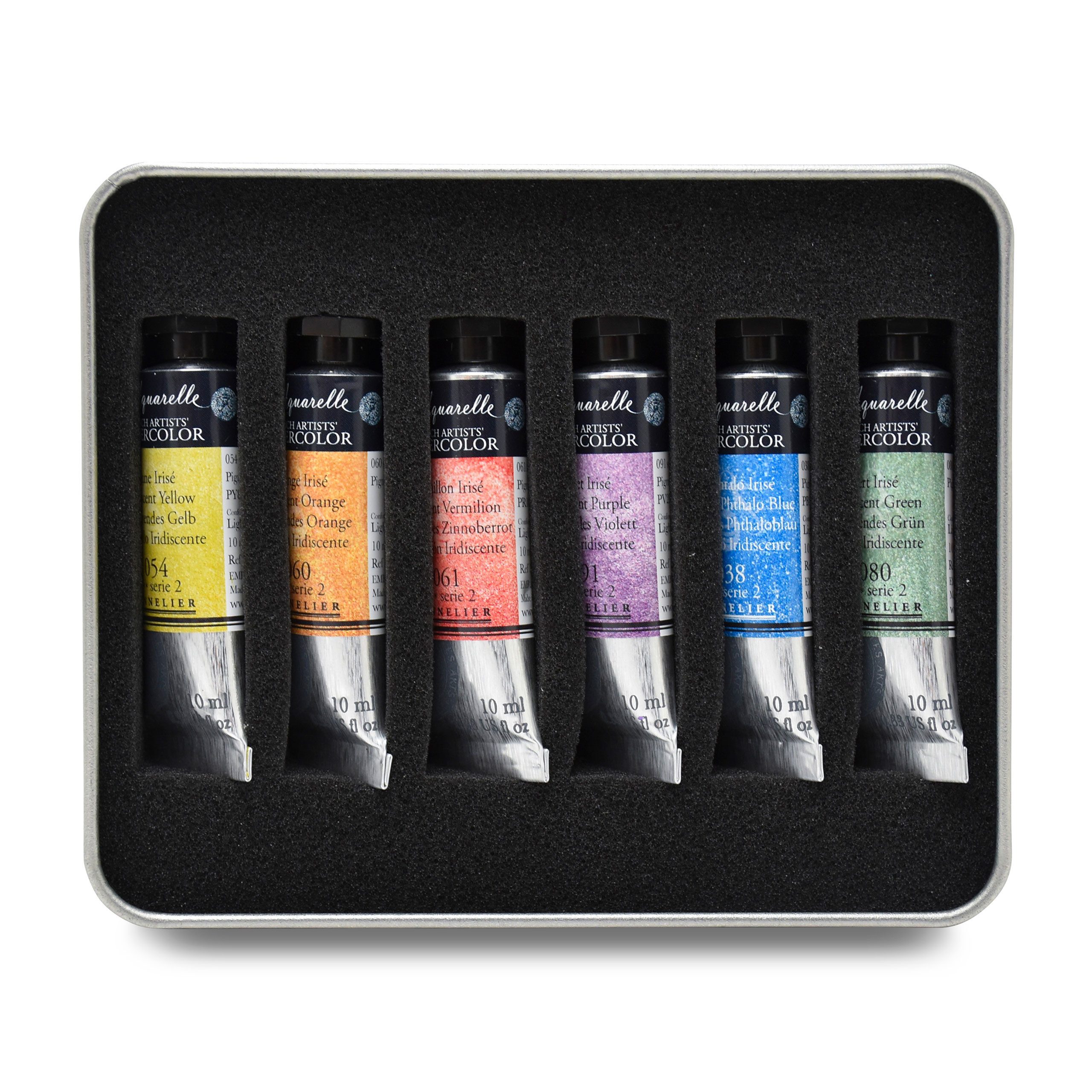 SENNELIER Aquarellfarbe Aquarellfarbe - Metallkasten mit 6 x 10ml Tuben irisierend N131625.01