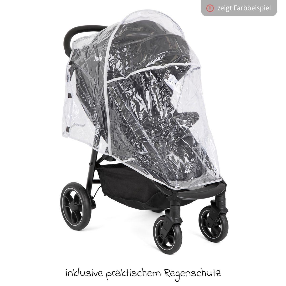 Joie Kinder-Buggy Litetrax - Pebble, Sportwagen mit Fußsack, Liegefunktion & Einhand-Faltung bis 22 kg