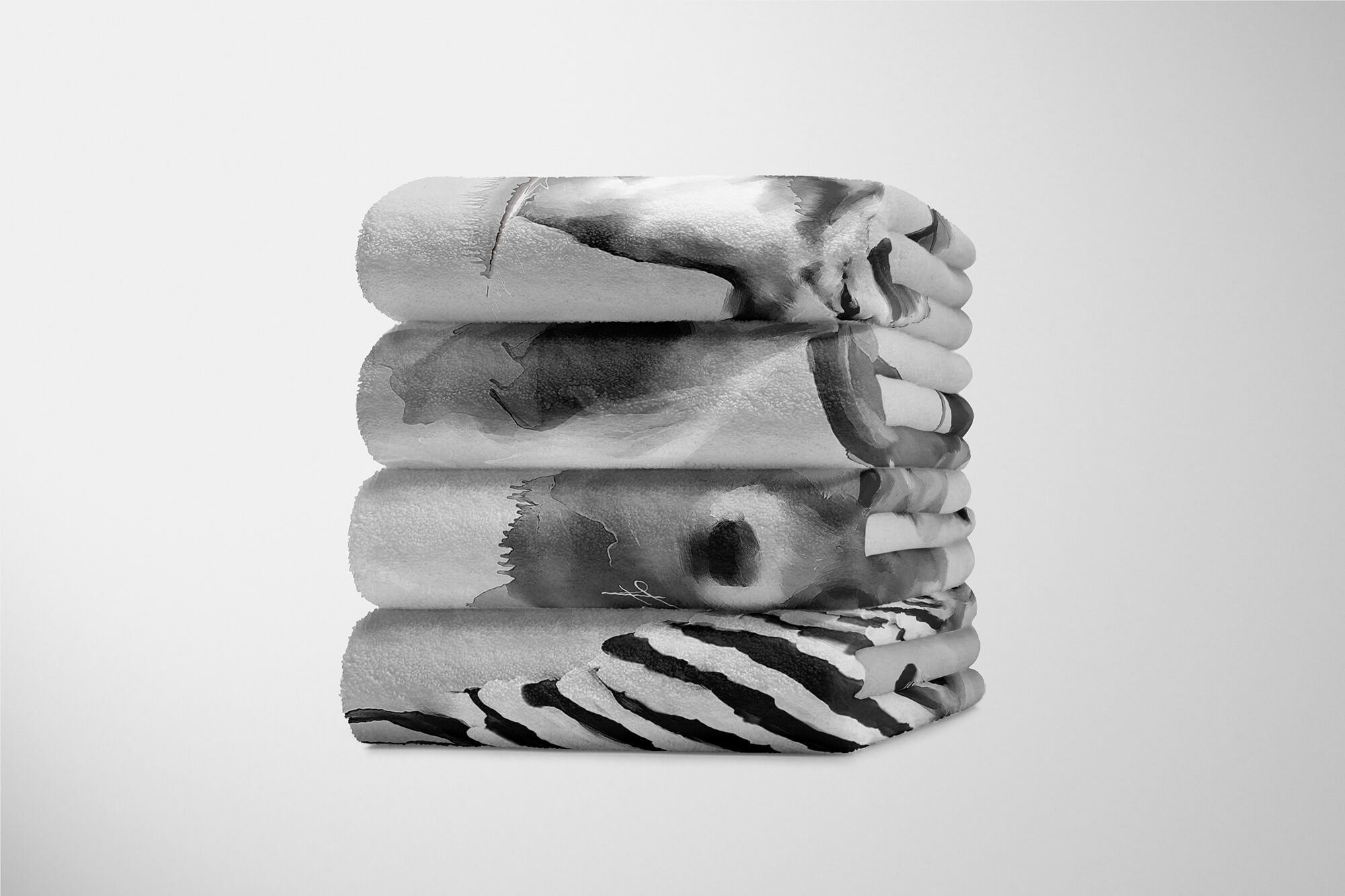 Sinus Art Handtücher Handtuch Strandhandtuch Baumwolle-Polyester-Mix Kuscheldecke Handtuch kleiner Grau Saunatuch (1-St), Fuchs Motiv
