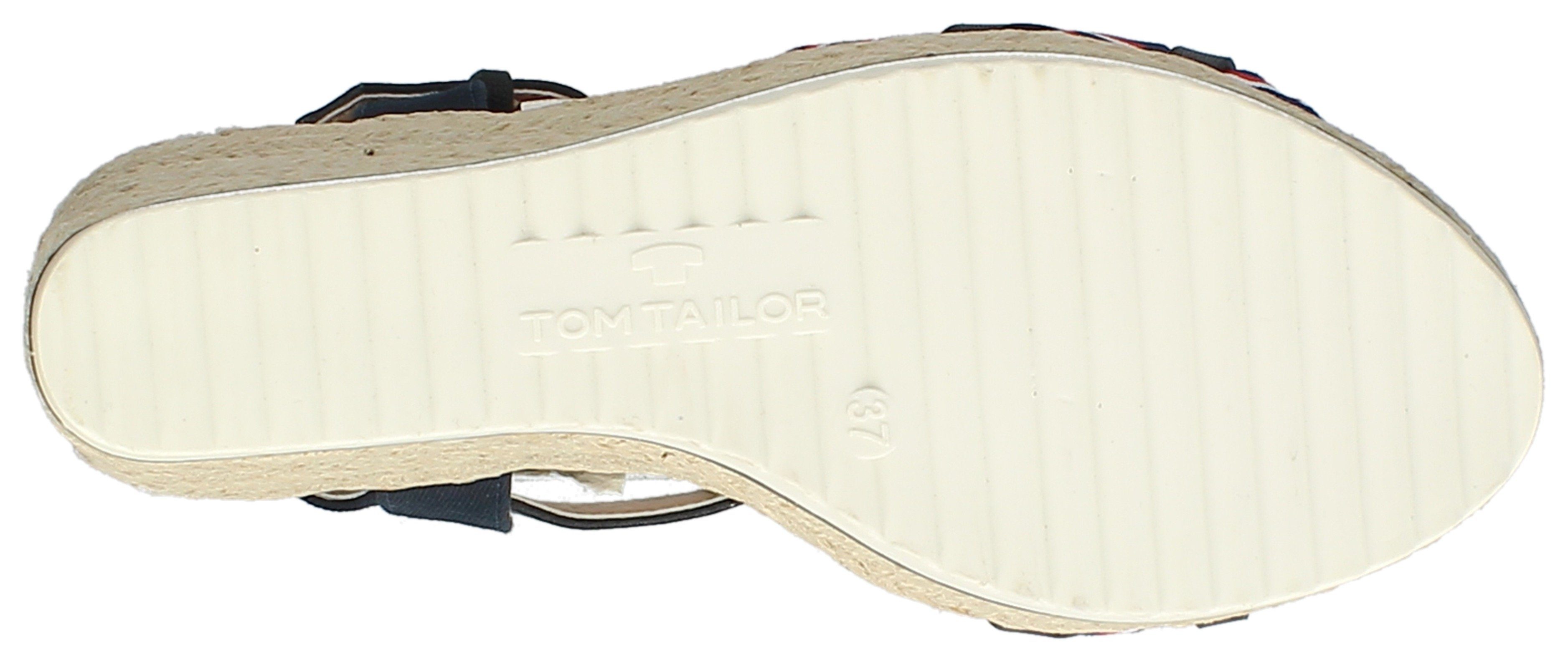 TAILOR navy-rot TOM mit High-Heel-Sandalette Bandage logobedruckter