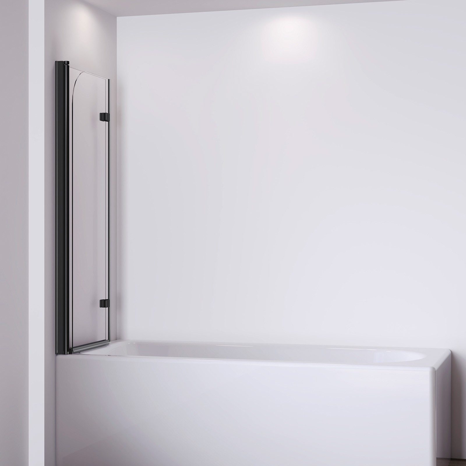 IMPTS Badewannenaufsatz Duschwand für Badewanne Duschabtrennung 2 TLG 3TLG Chrome Schwarz, Sicherheitsglas, (Set, 2 tlg), Duschtrennwand Badewanne Schwarz 2 teilig Klarglas
