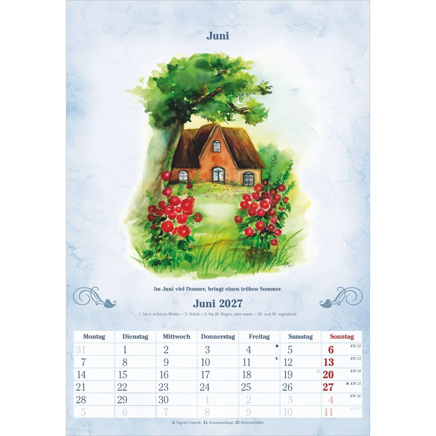 Wandkalender 100-jähriger Kalender 2027 – Bild 4 von 5