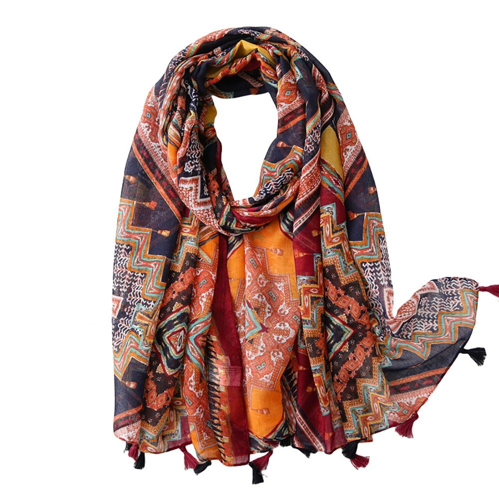 HutWorld Modeschal Schal, (für Damen wickelt Sonnenschutz, Stirnband), Herbstschal Mode Drucken Stil 2