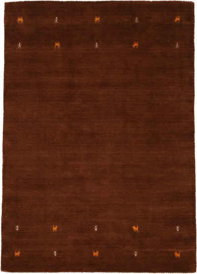 Wollteppich Gabbeh Uni, carpetfine, rechteckig, Höhe: 15 mm, reine Wolle, handgewebt, Gabbeh Loom Tiermotiv, auch als Дорожка