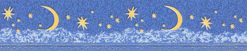 A.S. Création Bordüre Only Borders 11, strukturiert, Motiv, gemustert, Tapete Bordüre Sterne Blau Gelb mit Blumen