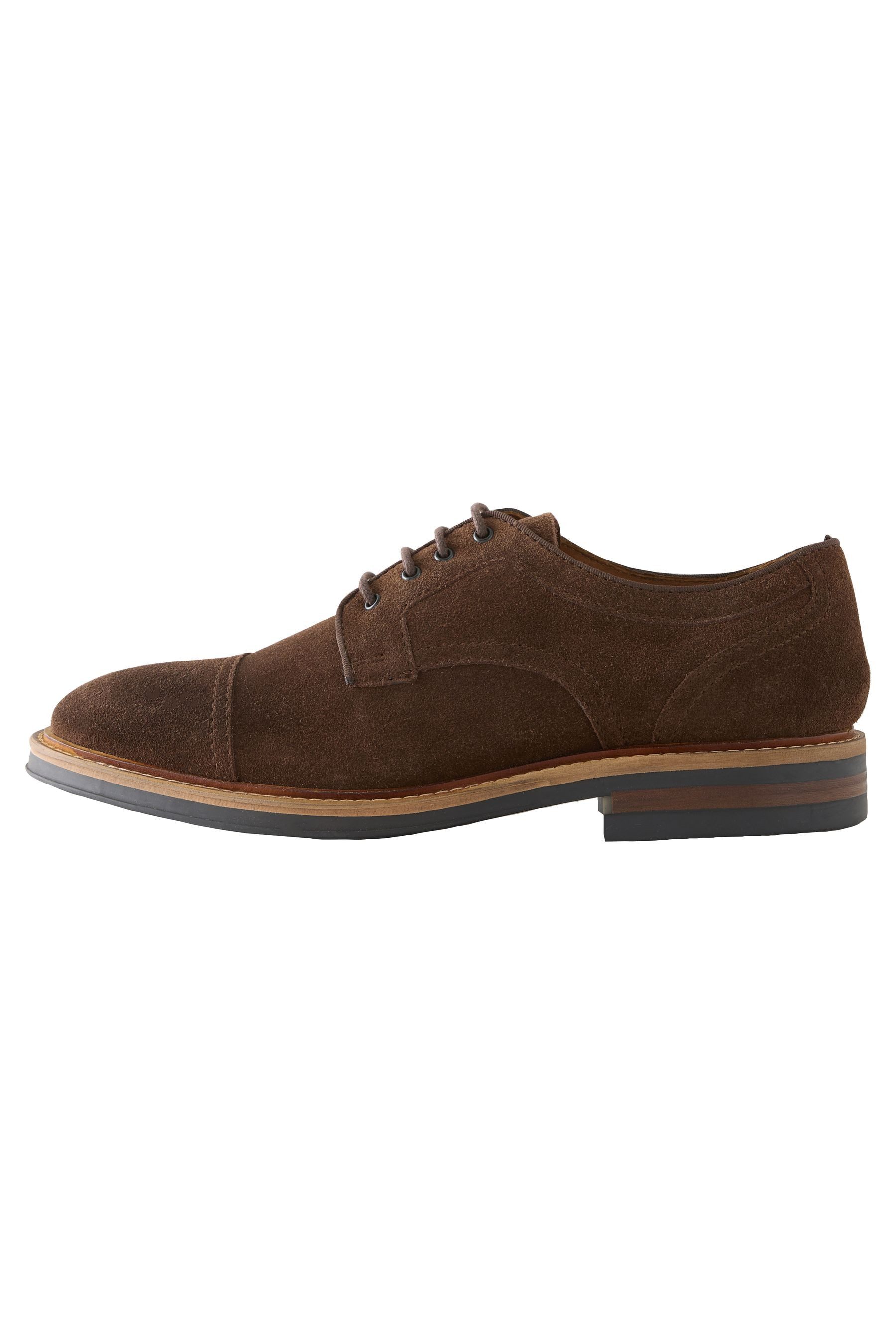Next Veloursleder-Schuhe mit Zehenkappe Schnürschuh