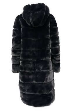 Antonio Cavosi Fellimitatjacke hochwertiger Web-Pelz Mantel Winterjacke Faux Fur Mantel mit Kapuze