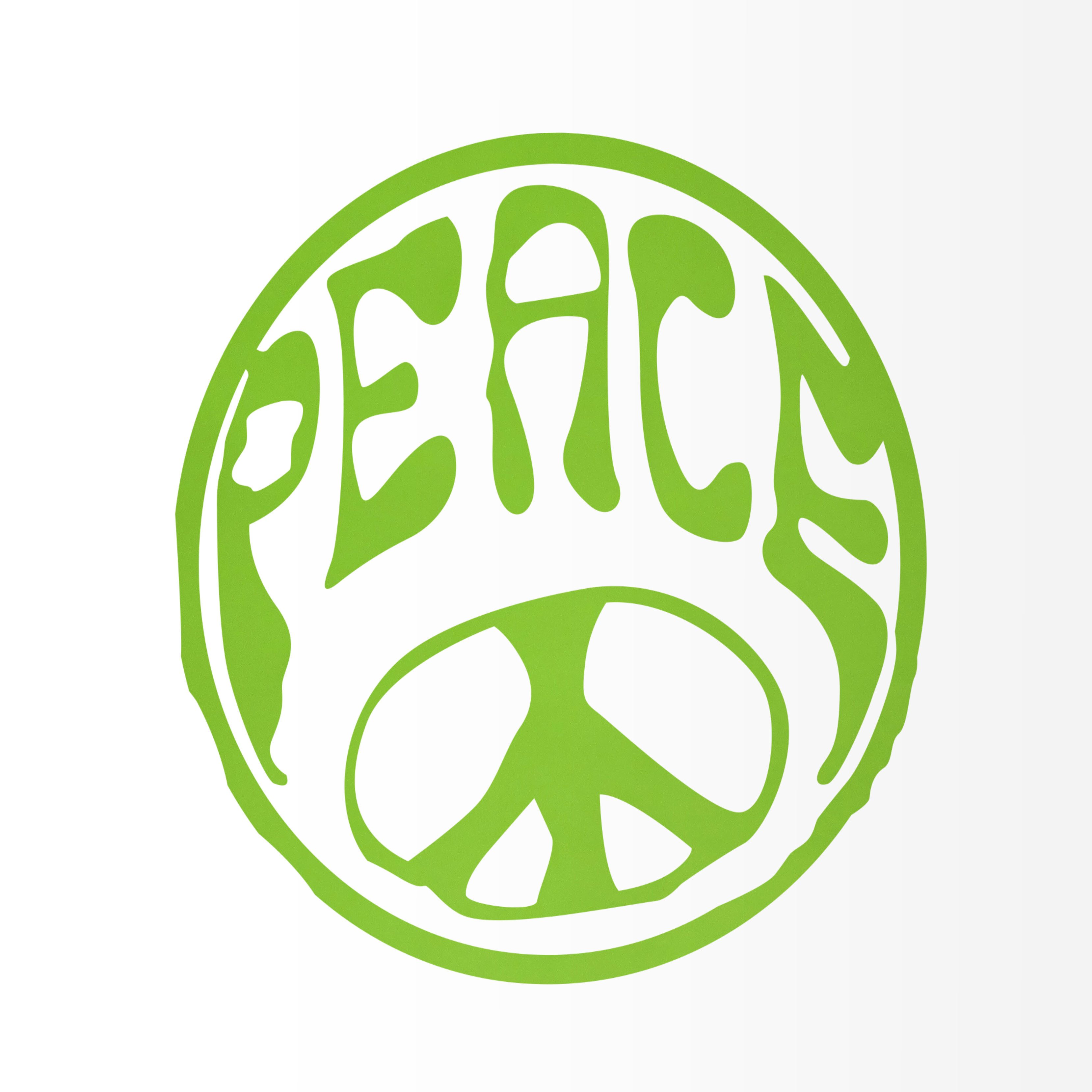 Nomiro Aufkleber Hippie Peace 88 x 90 mm, (1tlg), konturgeschnitten, ohne Hintergrund