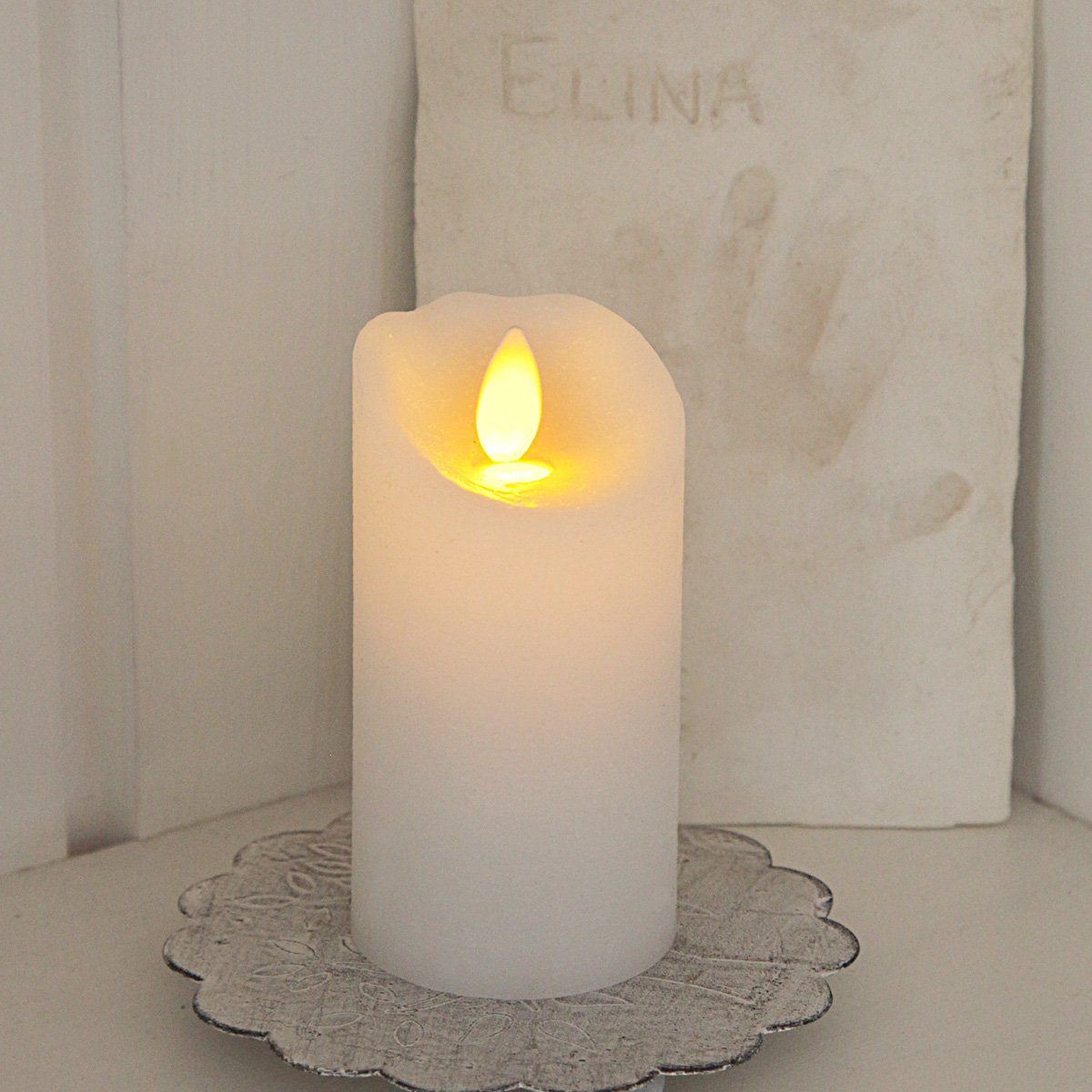 STAR TRADING LED-Kerze LED Kerze GLOW Echtwachs gelb flackernd Timer H: 10c günstig online kaufen