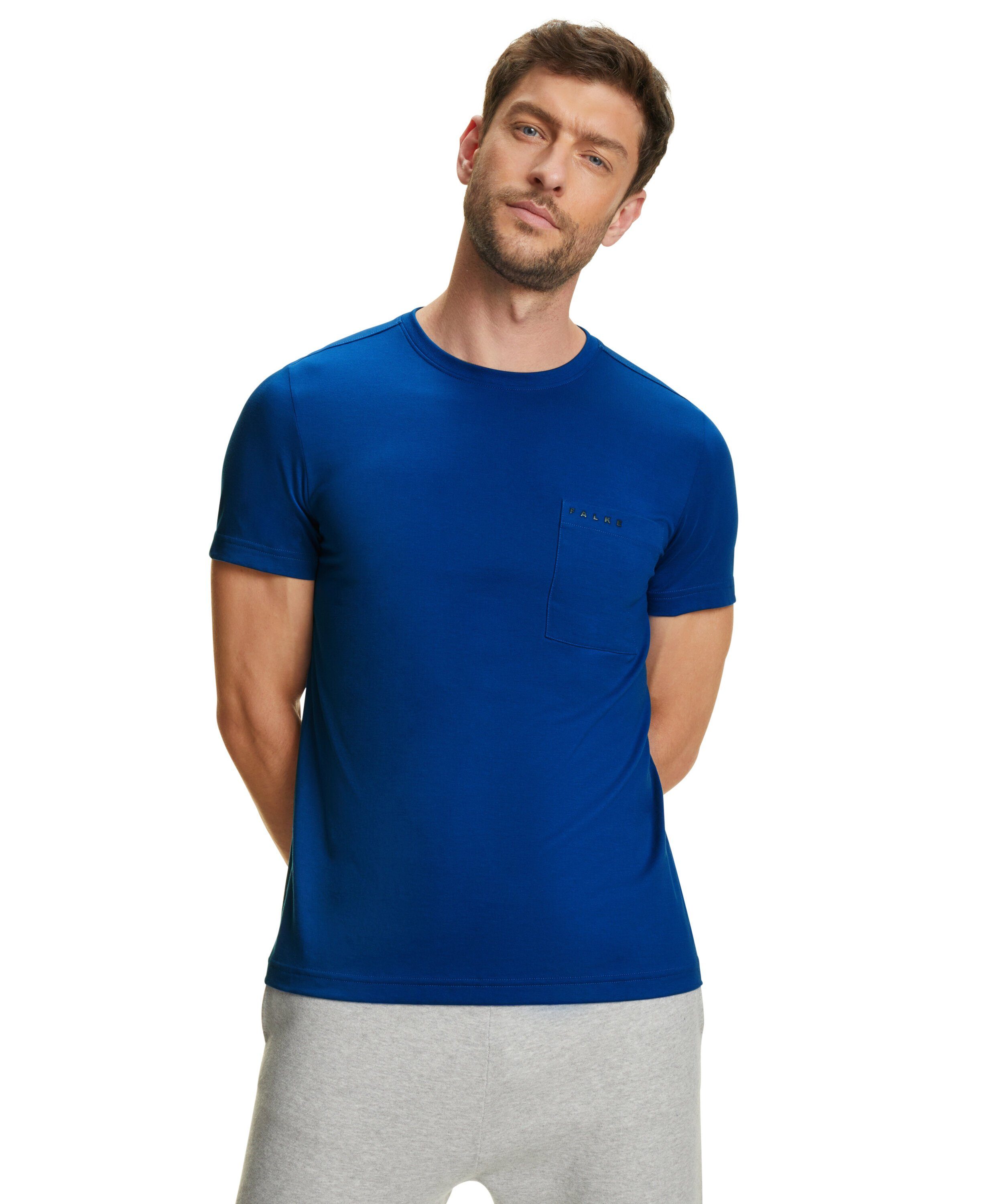 FALKE T-Shirt (1-tlg) aus hochwertiger petrol (6493) blue Pima-Baumwolle