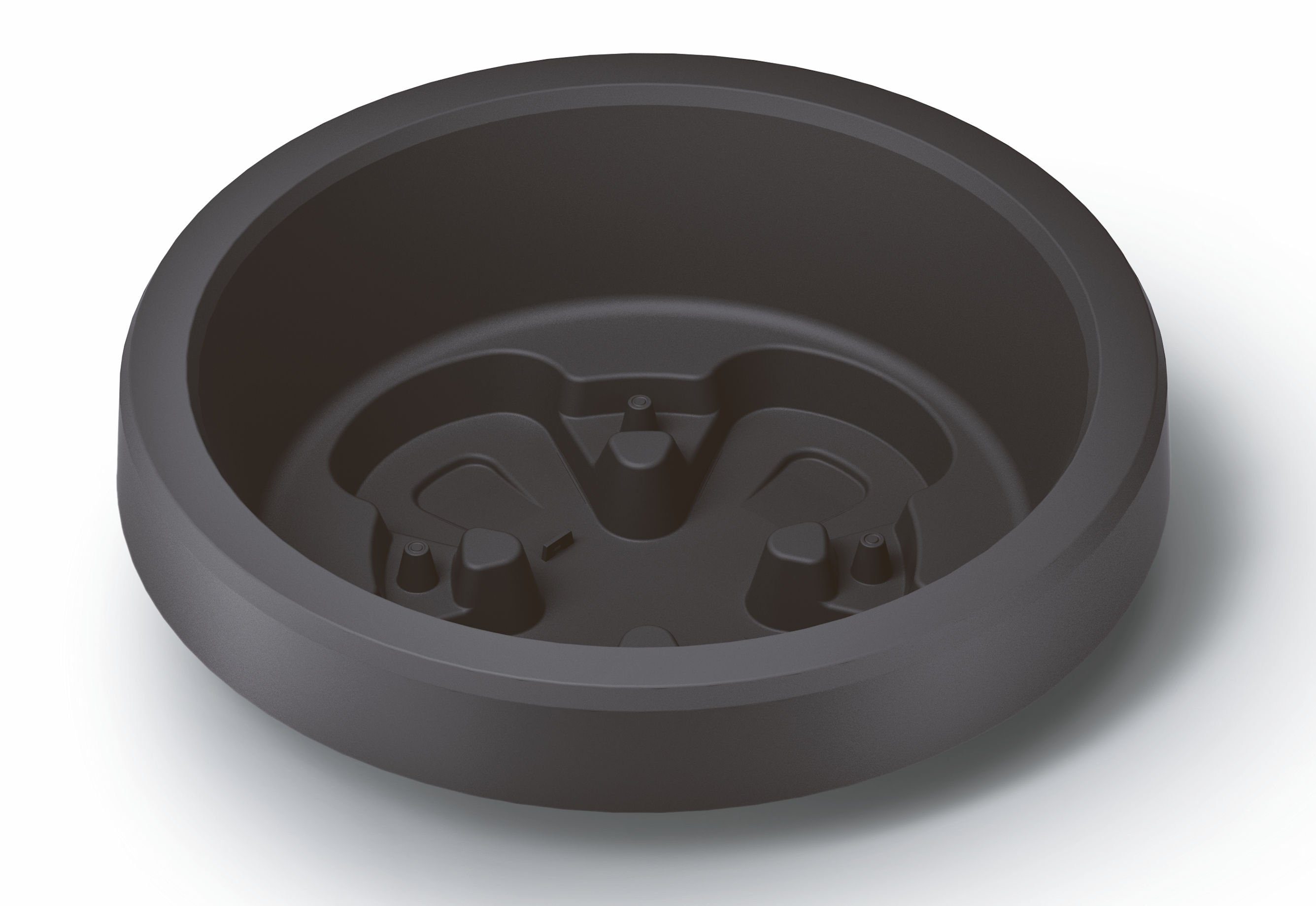 Spetebo Pflanzschale XXL Pflanzschale rund anthrazit - Ø 58 cm (Stück, 1 St günstig online kaufen