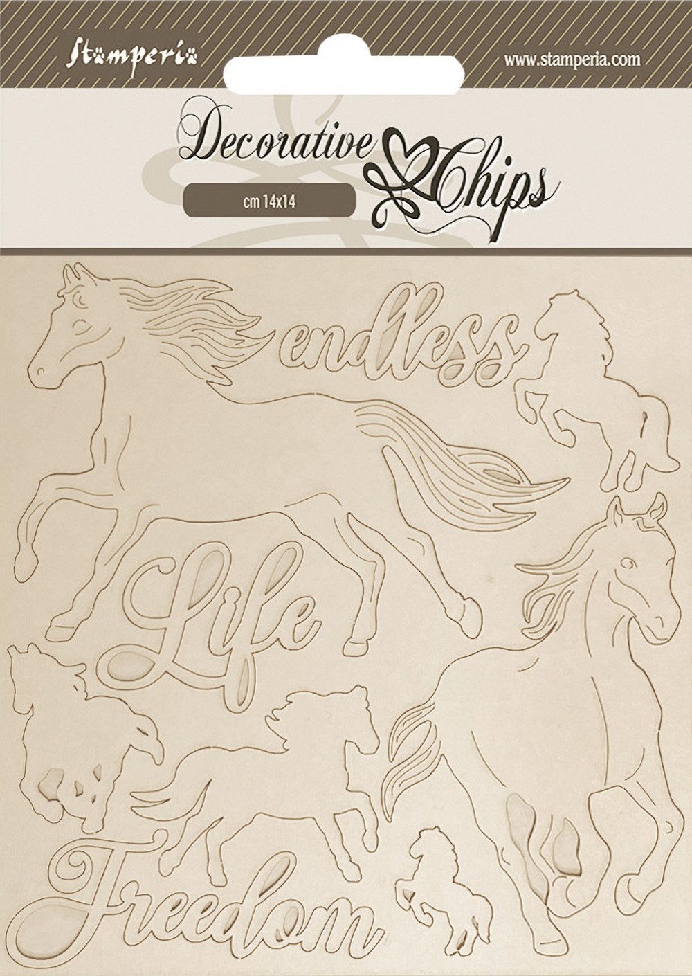 Stamperia Motivschablone Silent Sea - Horses, 14x14 cm