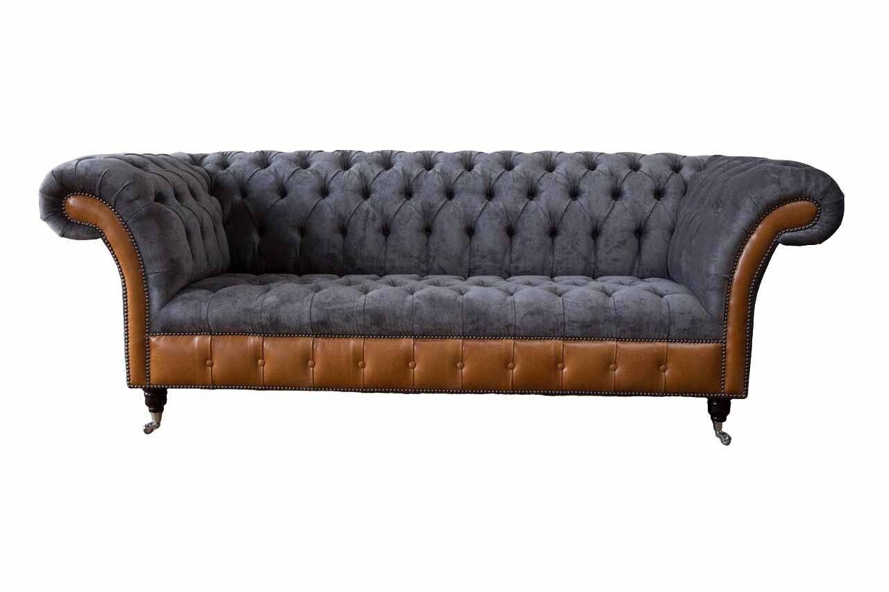 JVmoebel Sofa Design Sofa 3 Sitzer Chesterfield Couch Polster Sofas Dreisitzer Neu, Made In Europe