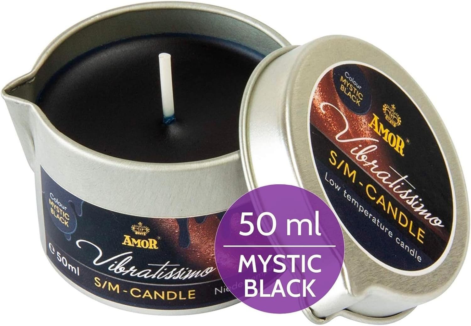 Vibratissimo Massagekerze S/M Kerze 50ml, Niedertemperaturkerze, verschiedene Farben für aufregende Momente