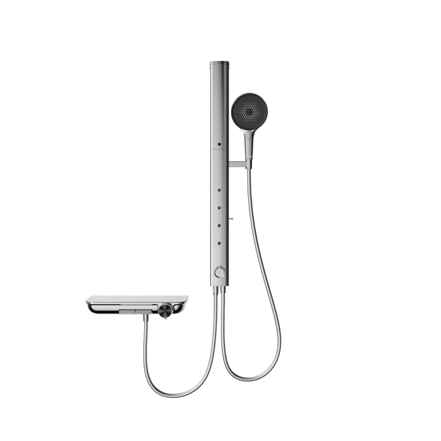 LuxusKollektion Duschsystem Duschsystem Thermostat Massage Höhenverstellbar, Höhe 10 cm