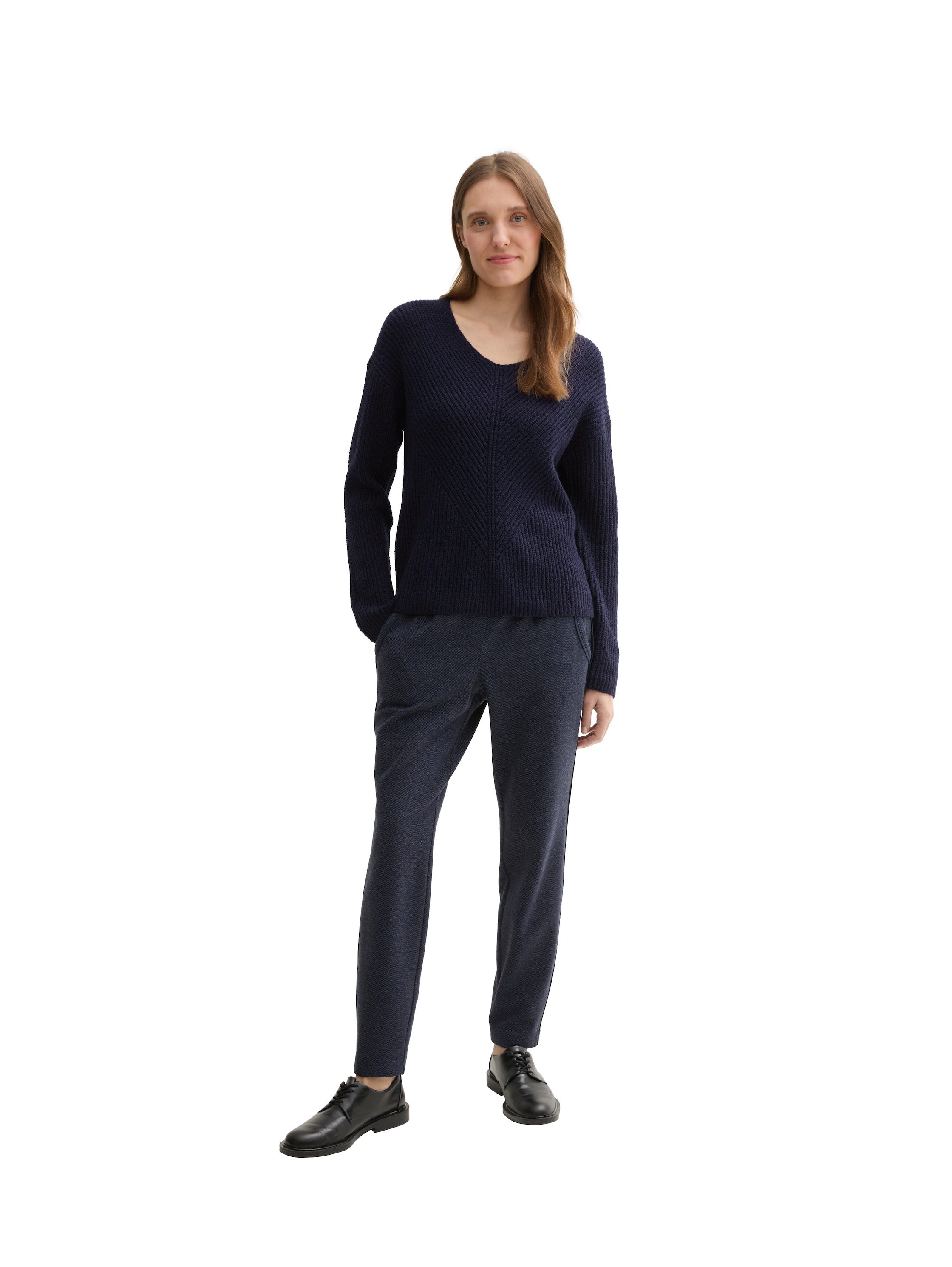 TOM TAILOR Strickpullover mit V-Ausschnitt