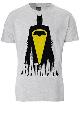 LOGOSHIRT T-Shirt Batman - Skyline mit Superhelden-Print