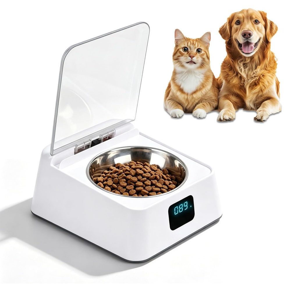AFKSMILE Katzen-Futterautomat Nassfutterautomat für Katzen, Katzenfutter Automat mit Infrarot Sensor