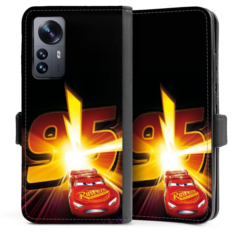 DeinDesign Handyhülle Offizielles Lizenzprodukt Cars Lightning Mcqueen 95 Cars3 Lightning 95, Xiaomi 12 5G Hülle Handy Flip Case Wallet Cover Handytasche Leder