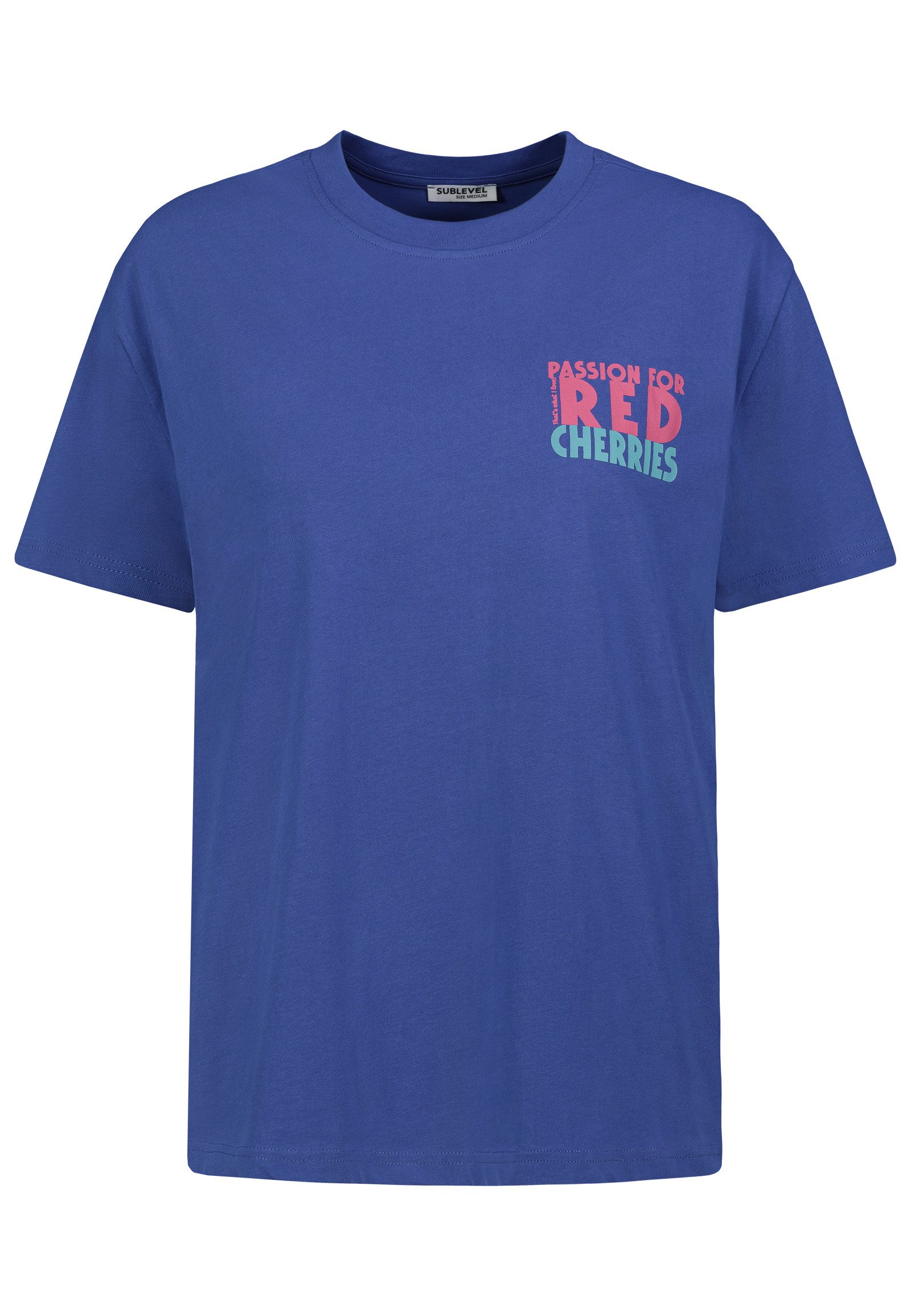 SUBLEVEL T-Shirt Moderner Schriftzugprint Kurzarm Rundhals Bequeme Passform (1-tlg) D12022AH02645W_T-shirts