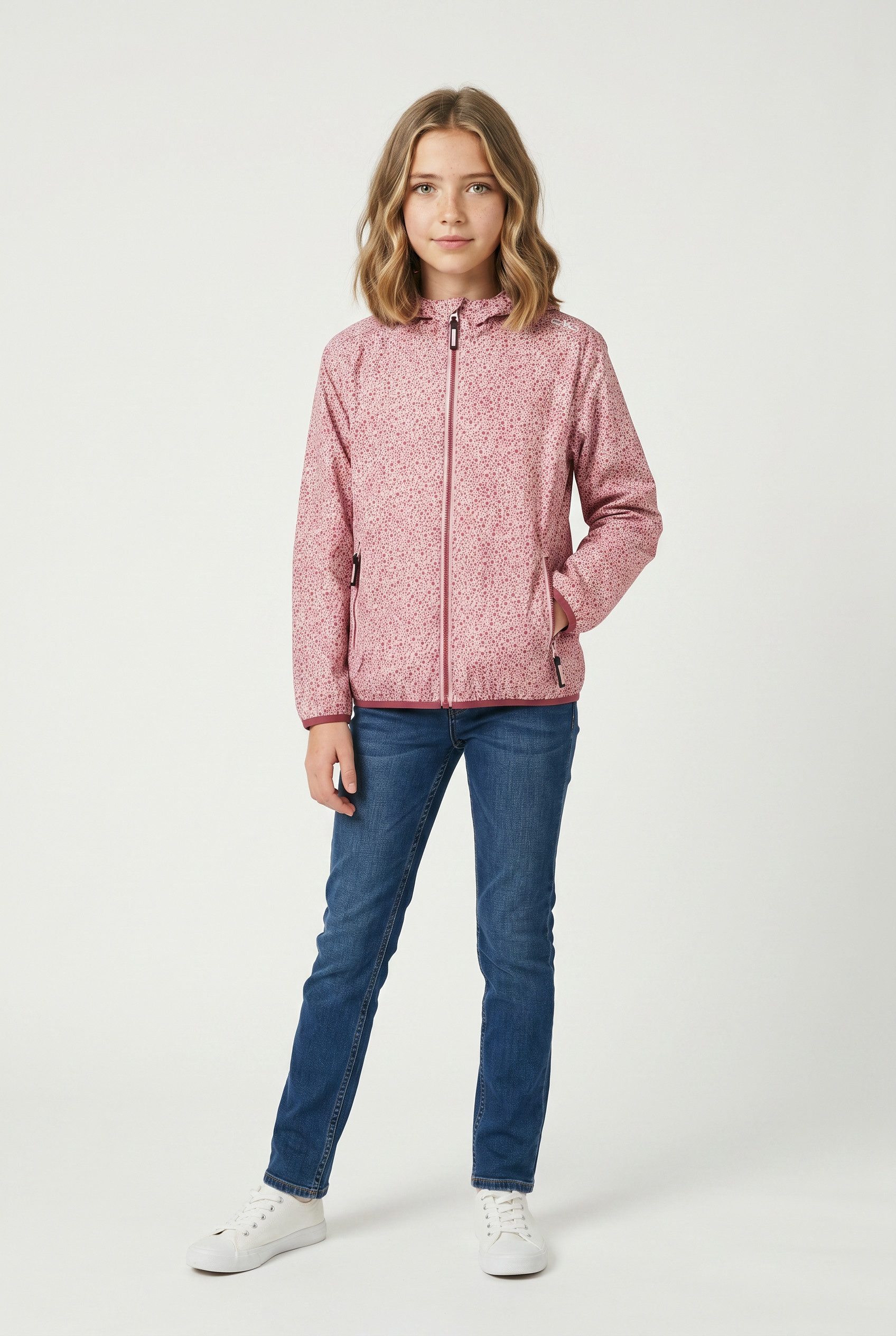 CMP Regenjacke KID G JACKET RAIN FIX HOOD sportlich, für Jugendliche, mit Kapuze, wasserdicht, winddicht