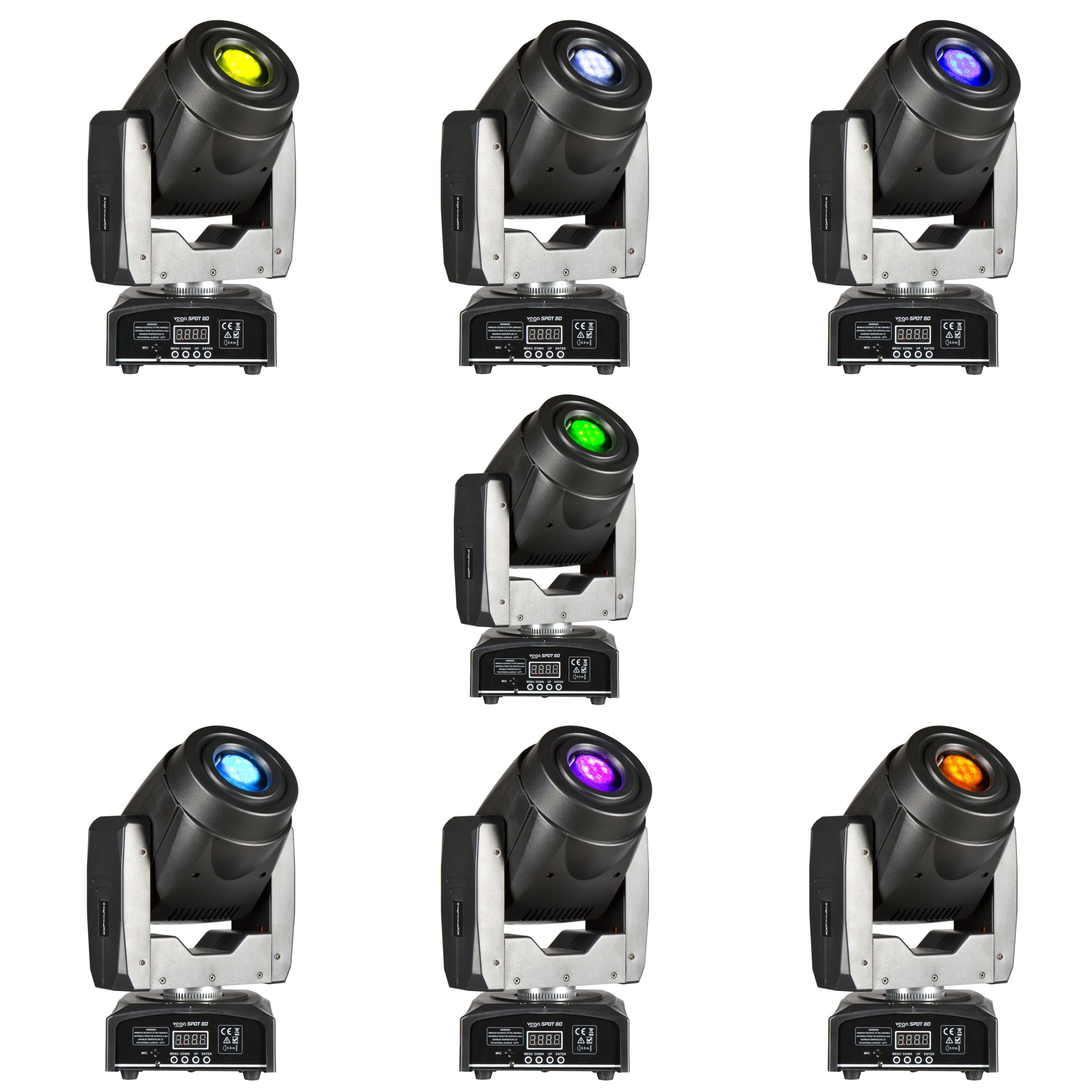lightmaXX Discolicht, VEGA Spot Focus, 60 SPOT - Gobos Prisma,7 Farben,5 Head