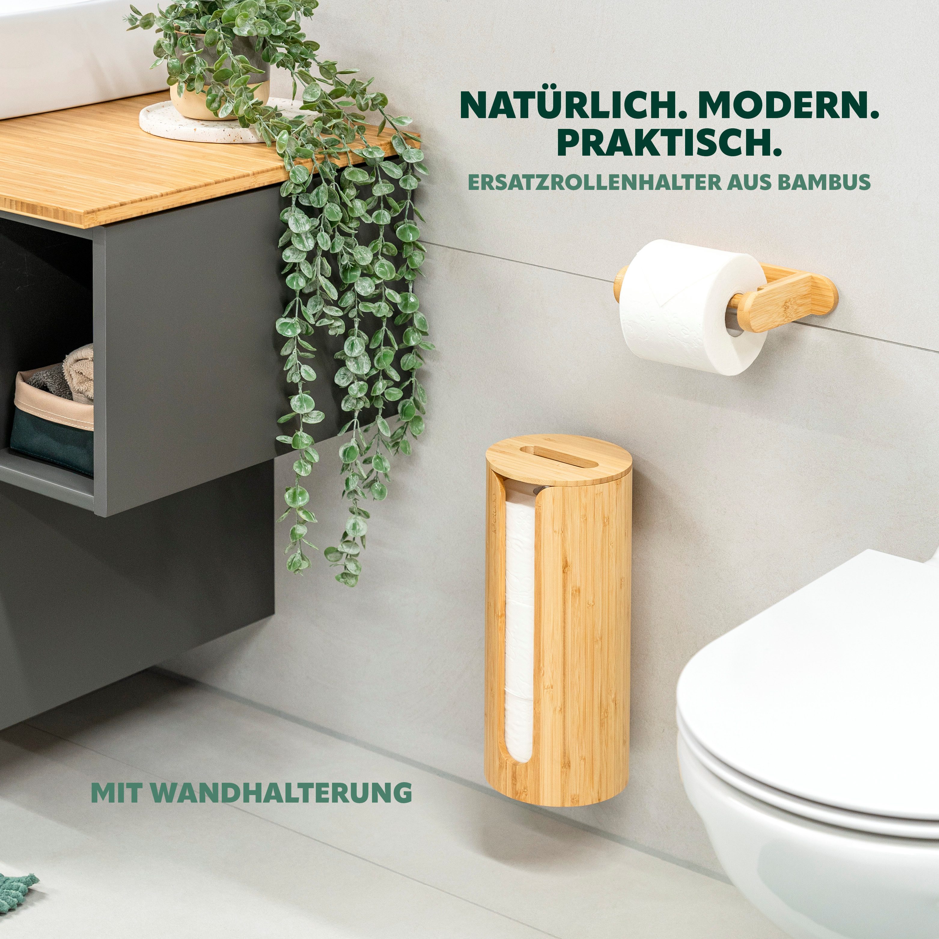 eluno Toiletten-Ersatzrollenhalter Aufbewahrung für 3 Ersatzrollen günstig online kaufen