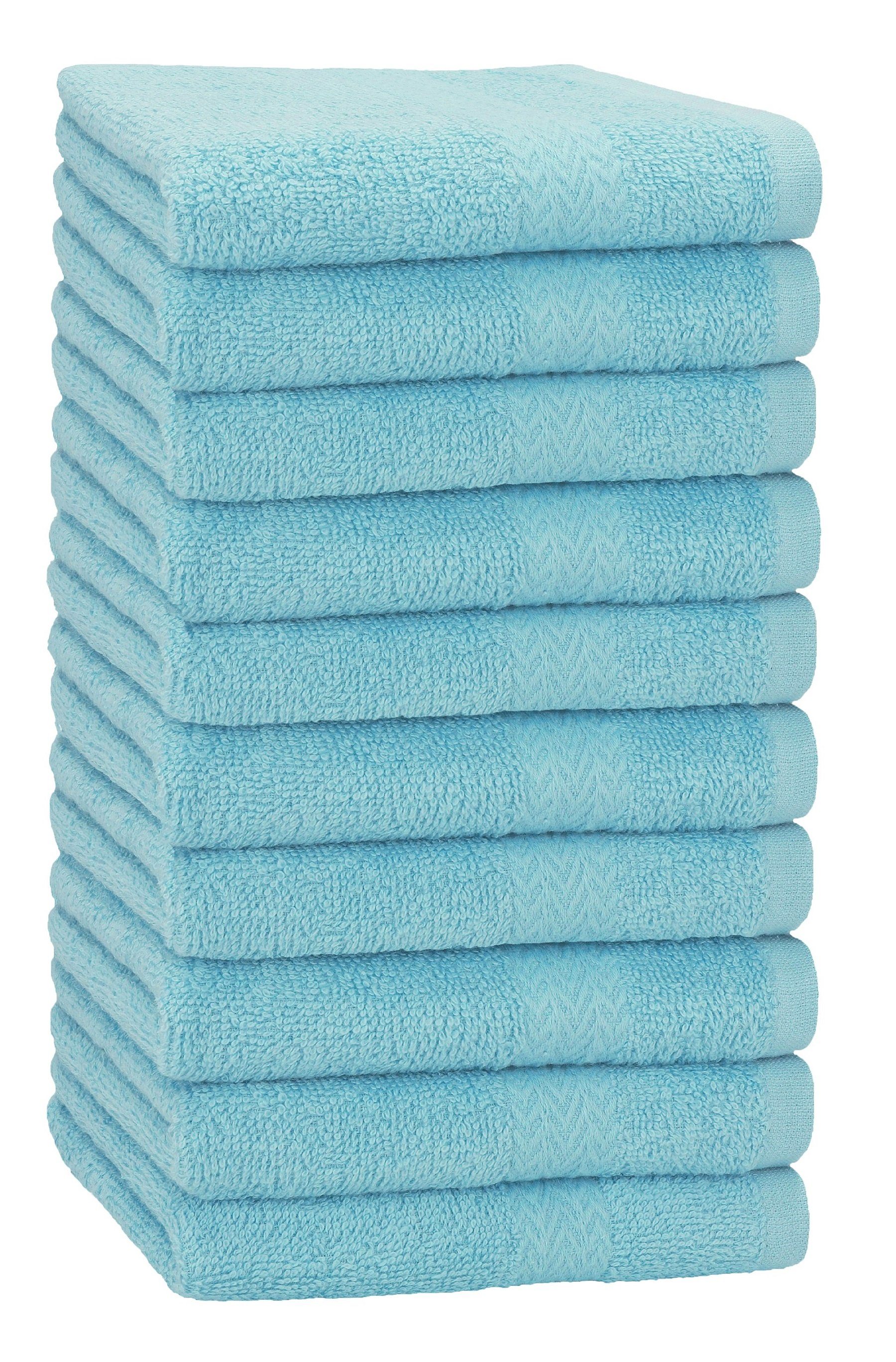 Betz Handtücher 10 Stück Premium 50x100 cm Farbe Ocean, 100% Baumwolle (Set, 10-St)