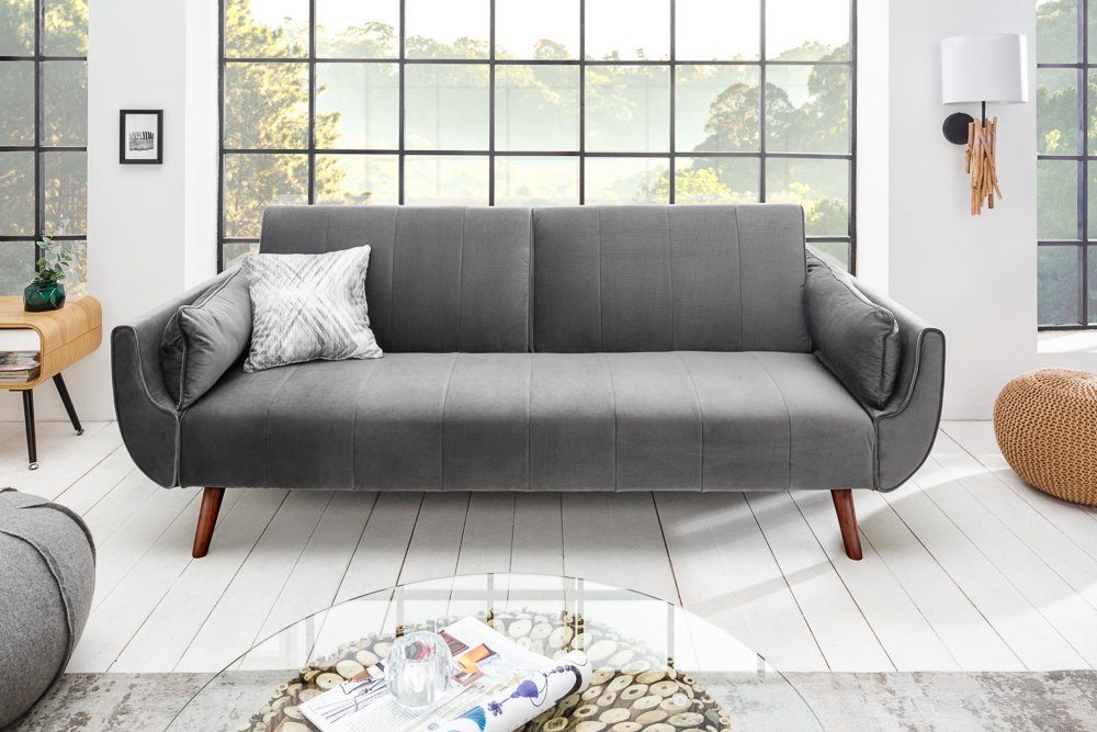 riess-ambiente Schlafsofa DIVANI 220cm silbergrau / günstig online kaufen