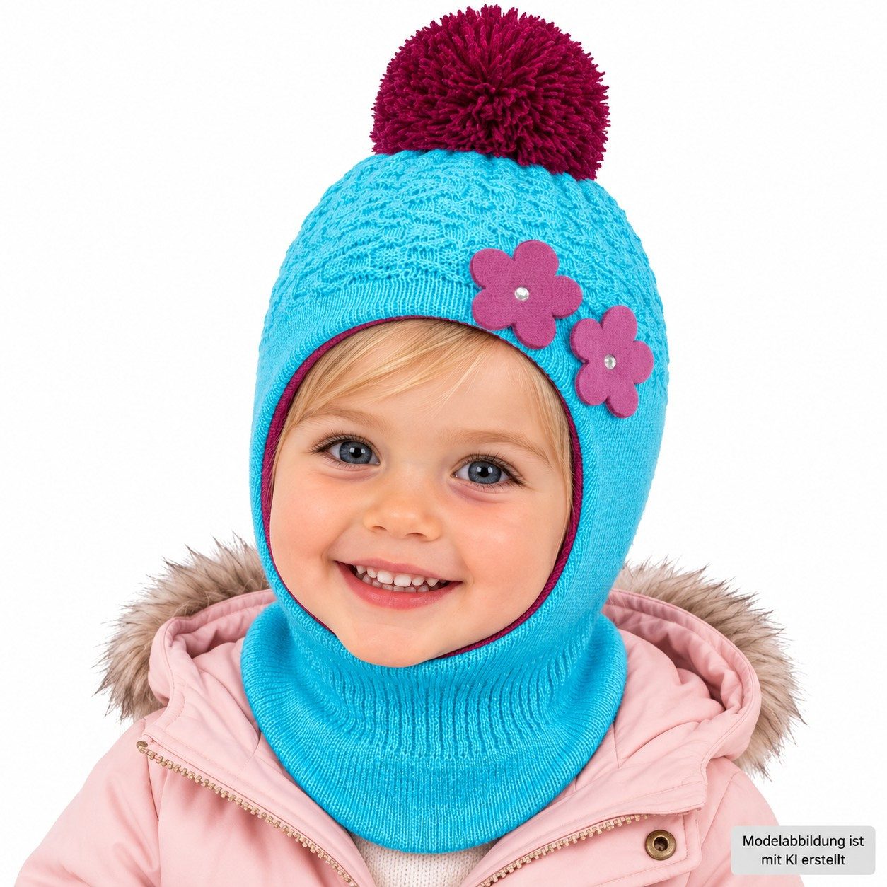 Smarilla Schlupfmütze Schalmütze Wintermütze Mädchenmütze Strickmütze