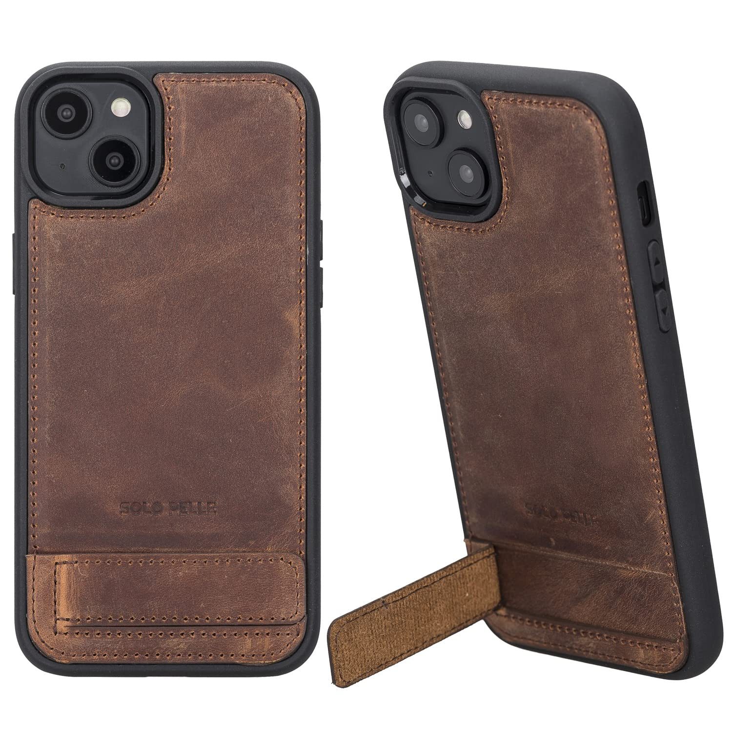 Solo Pelle Smartphonetasche Lederhülle für iPhone 14 Plus 6.7 Zoll Case Ledertasche Backcover