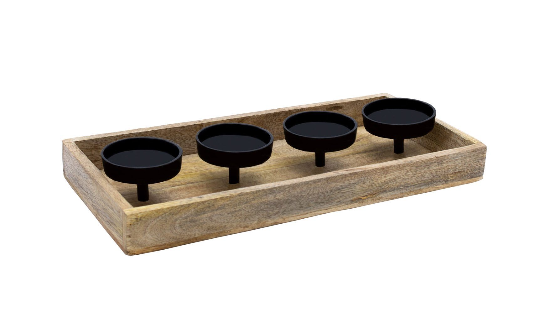 Spetebo Adventsleuchter Mango Adventskerzen Halter 40 cm für 4 Stumpenkerze günstig online kaufen