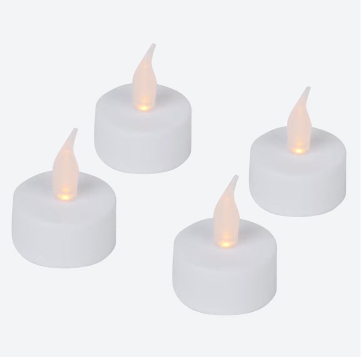 Spectrum LED-Teelichter Teelichte LED 4 Stück mit Batterien Tealights